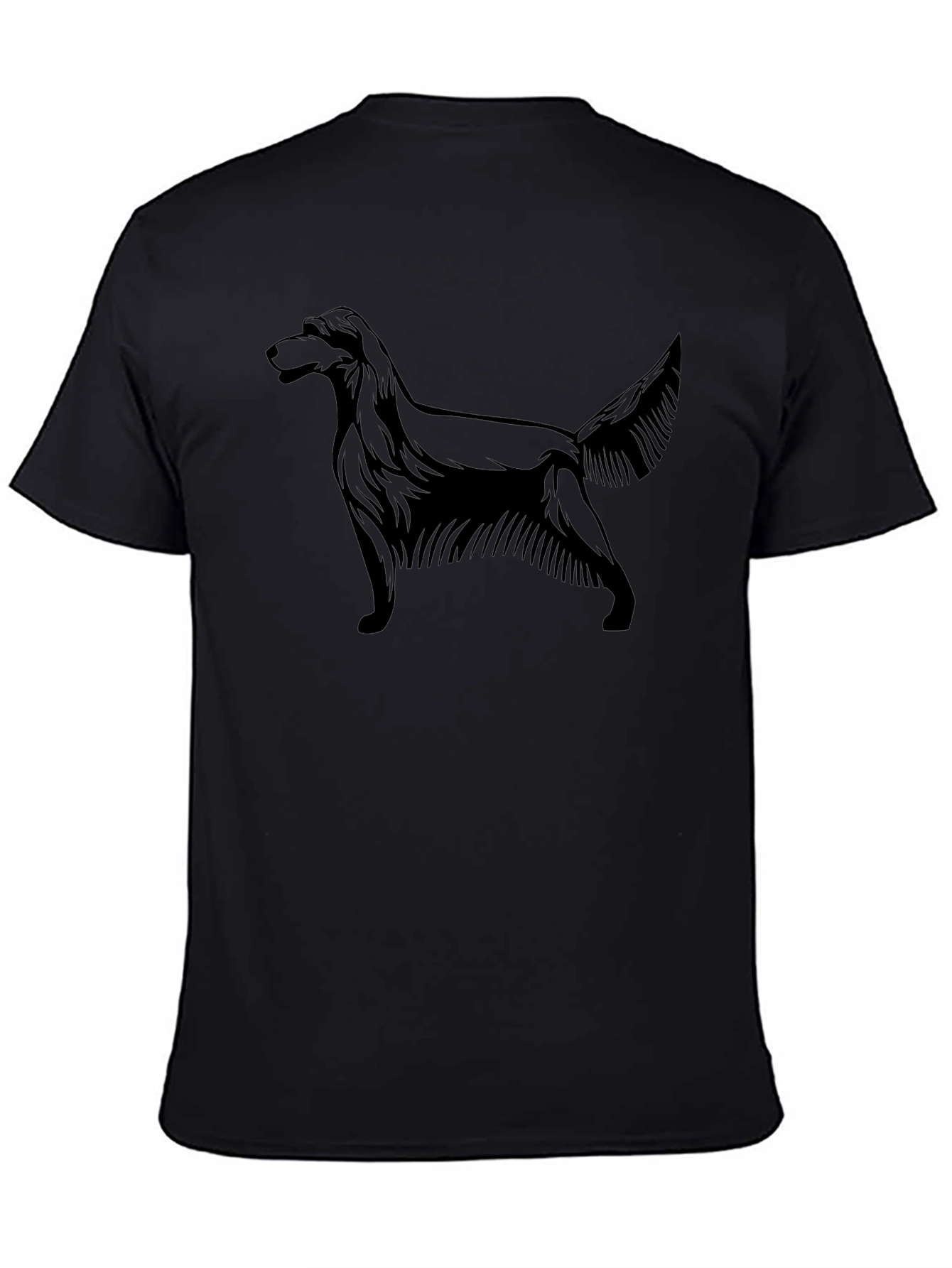 Black Dog Silhouette Graphic T-Shirt - Mens