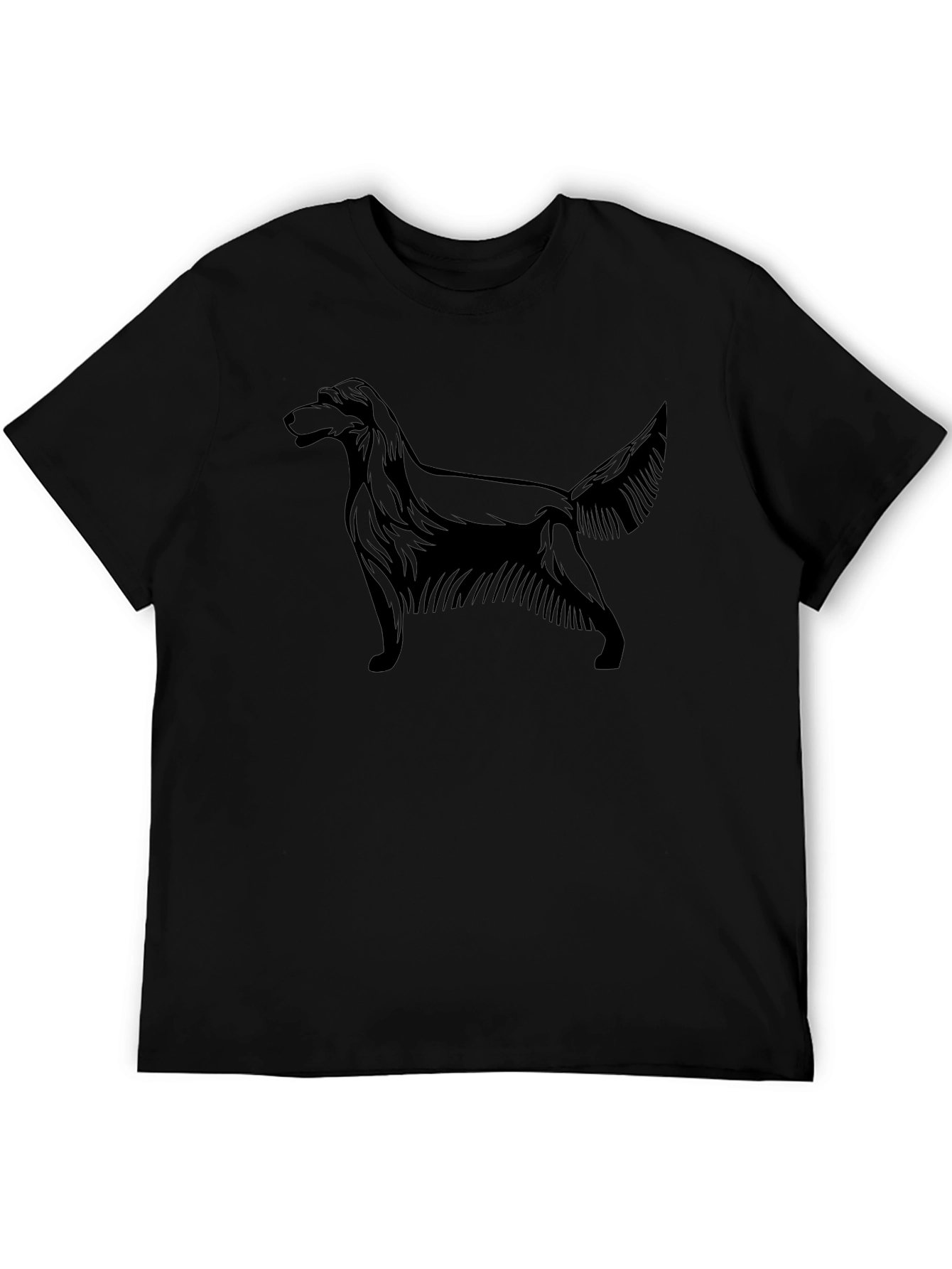 Black Dog Silhouette Graphic T-Shirt - Mens