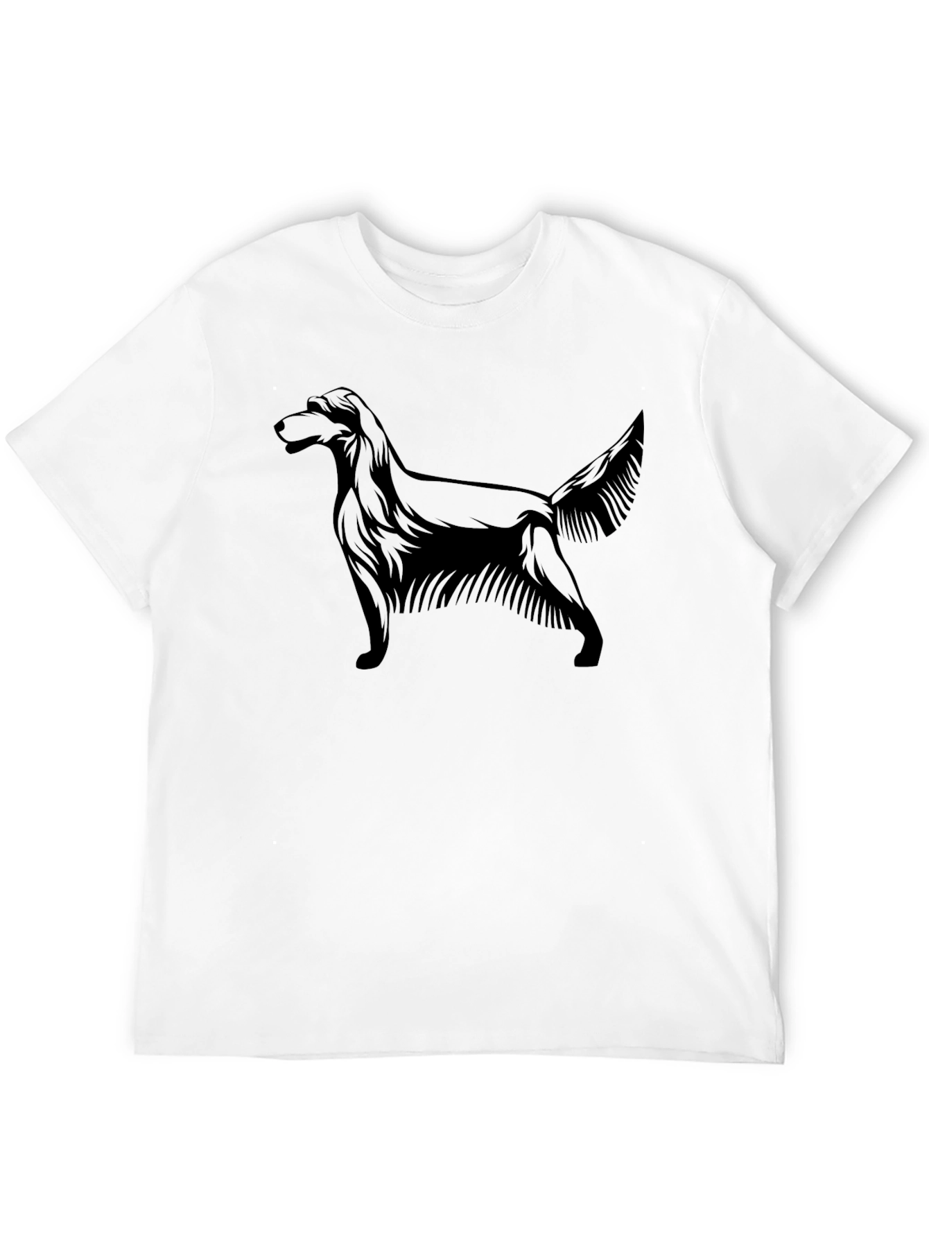 Black Dog Silhouette Graphic T-Shirt - Mens