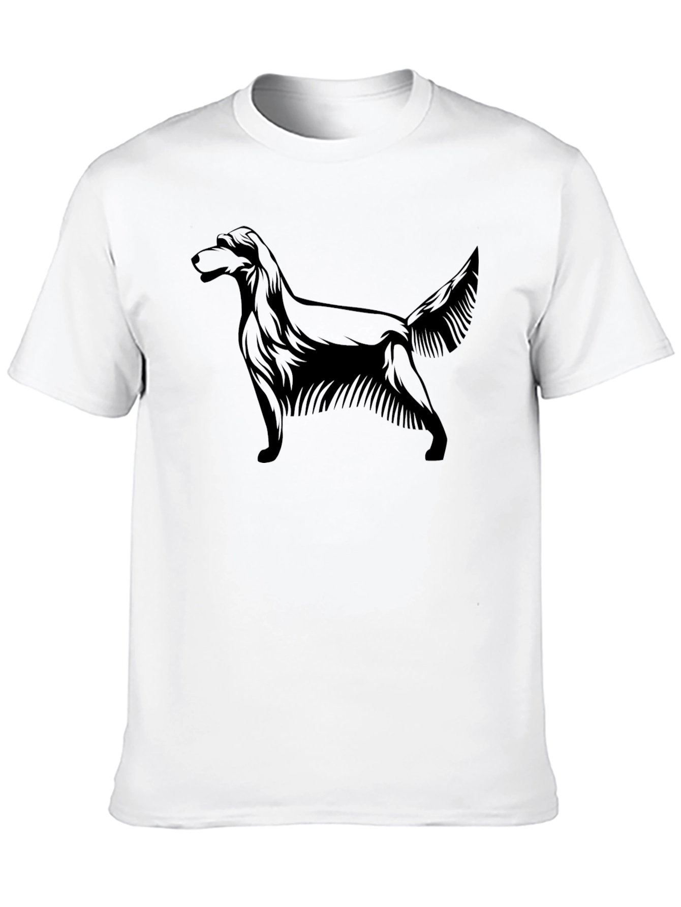 Black Dog Silhouette Graphic T-Shirt - Mens