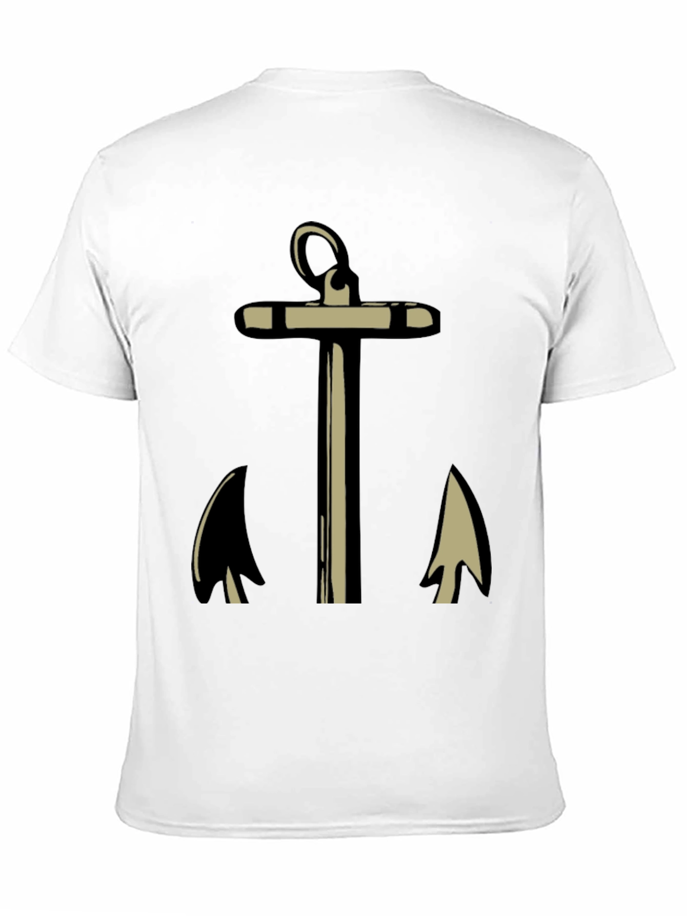 Nautical Anchor Graphic Tee - Black