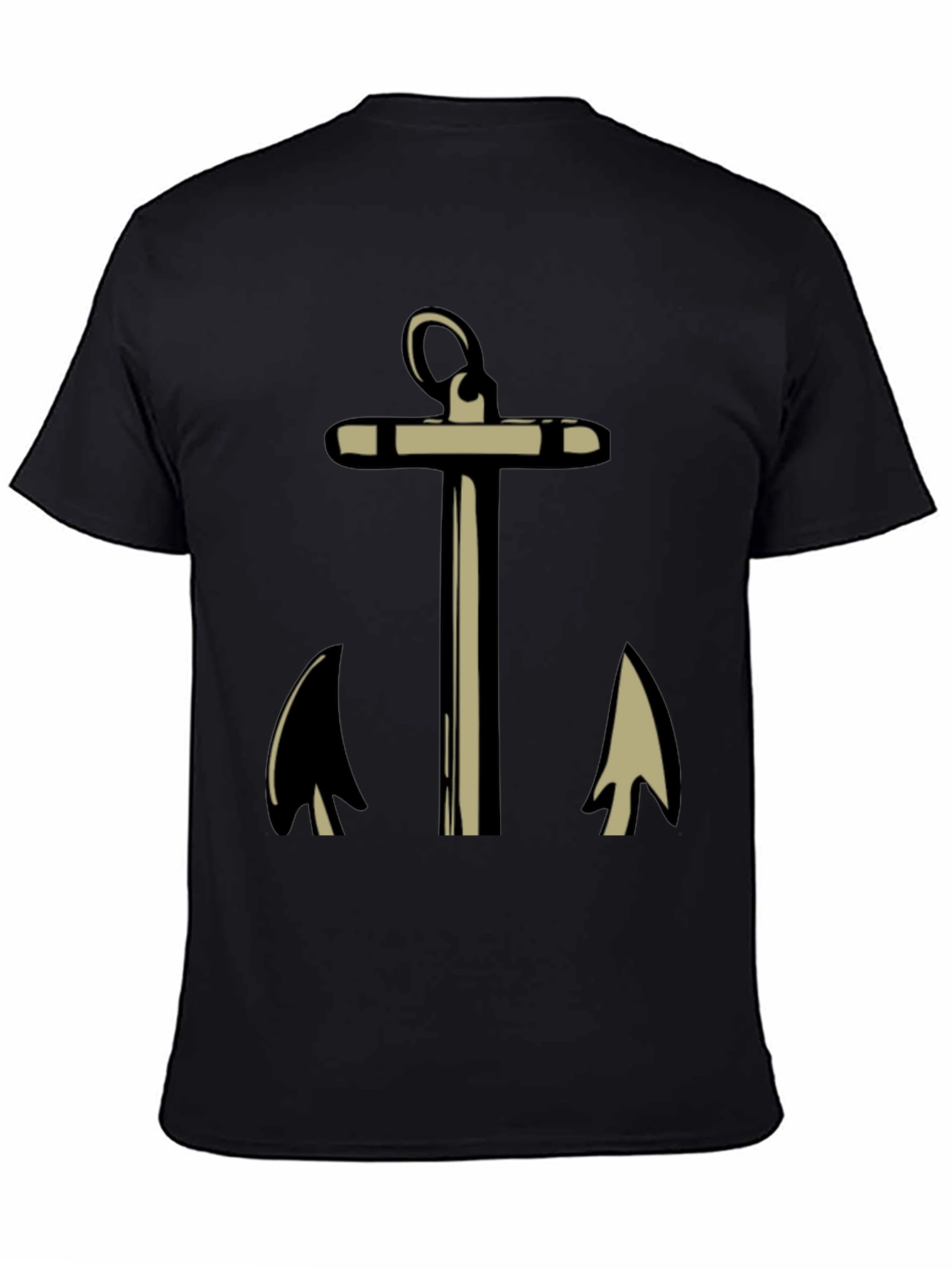 Nautical Anchor Graphic Tee - Black