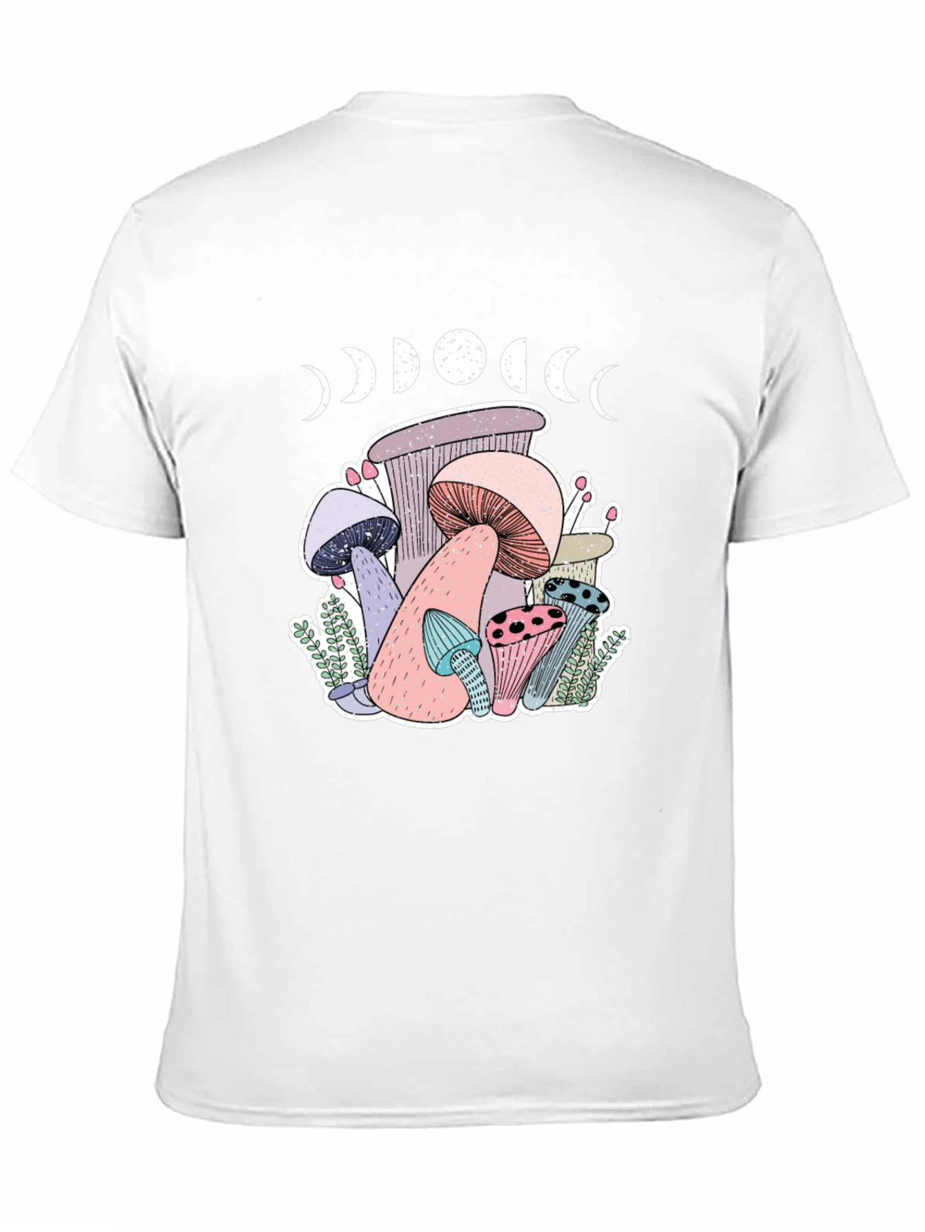 Mushroom Moon Phase Graphic T-Shirt