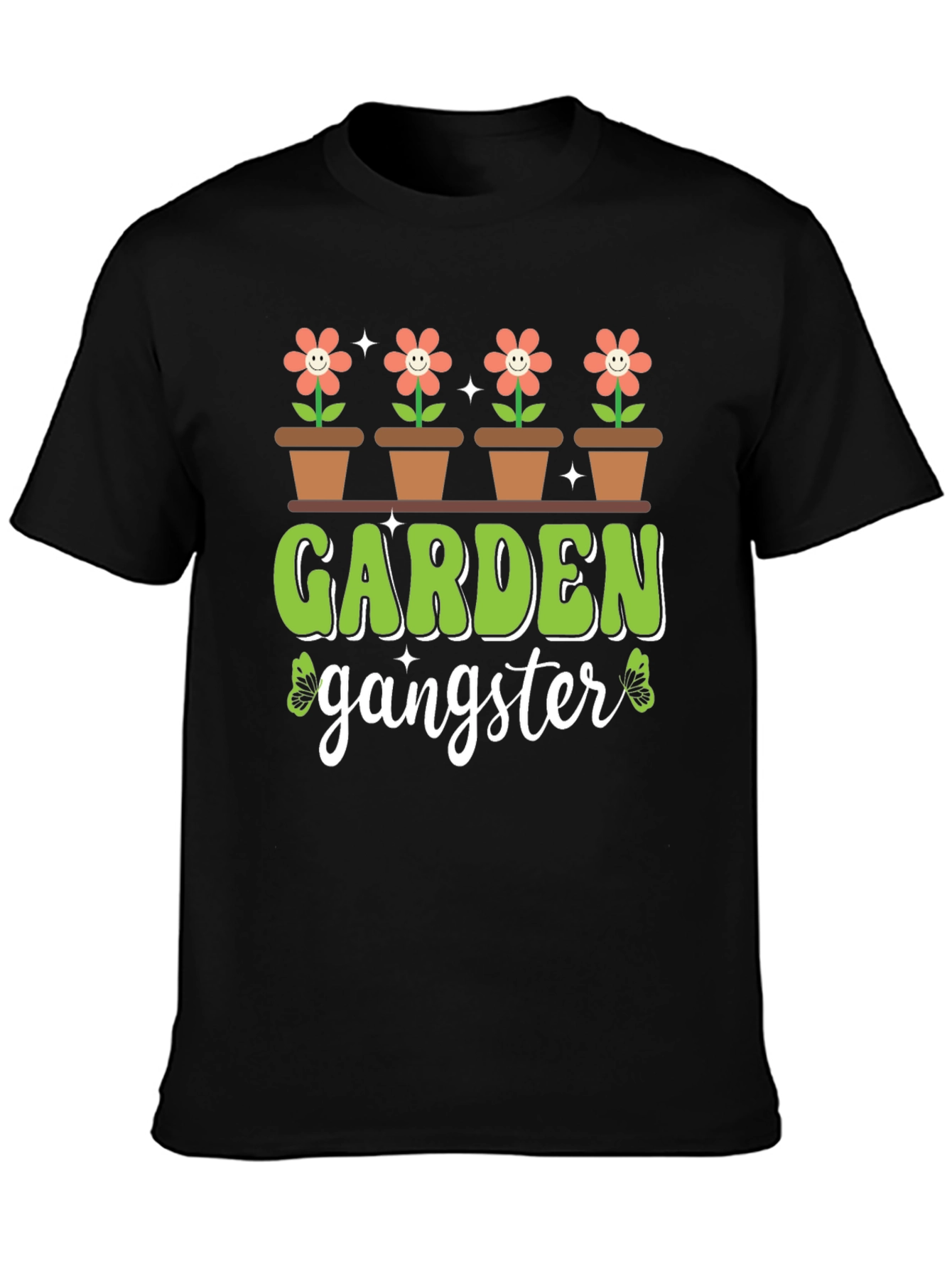 Garden Gangster T-Shirt - Floral Design