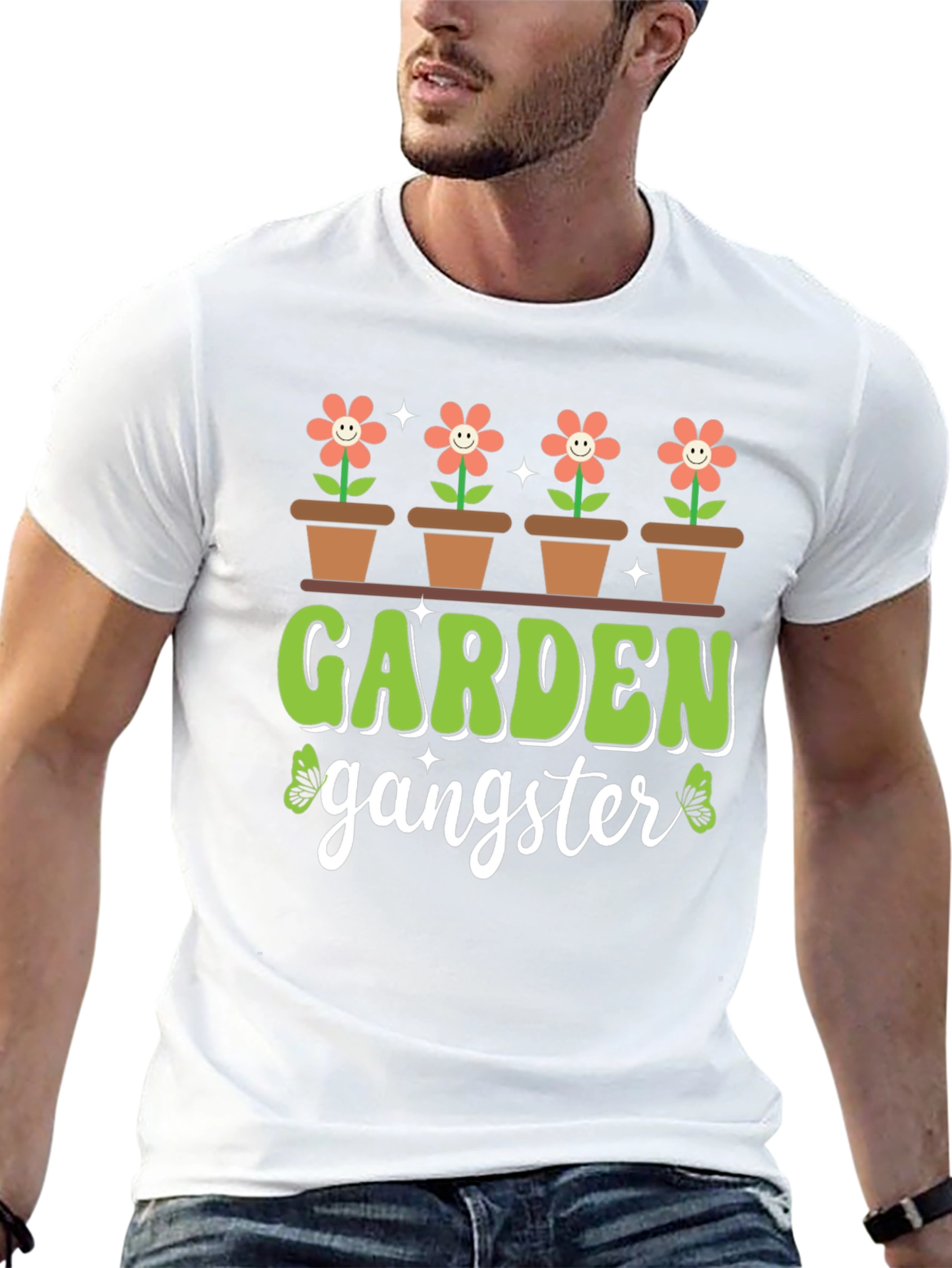 Garden Gangster T-Shirt - Floral Design