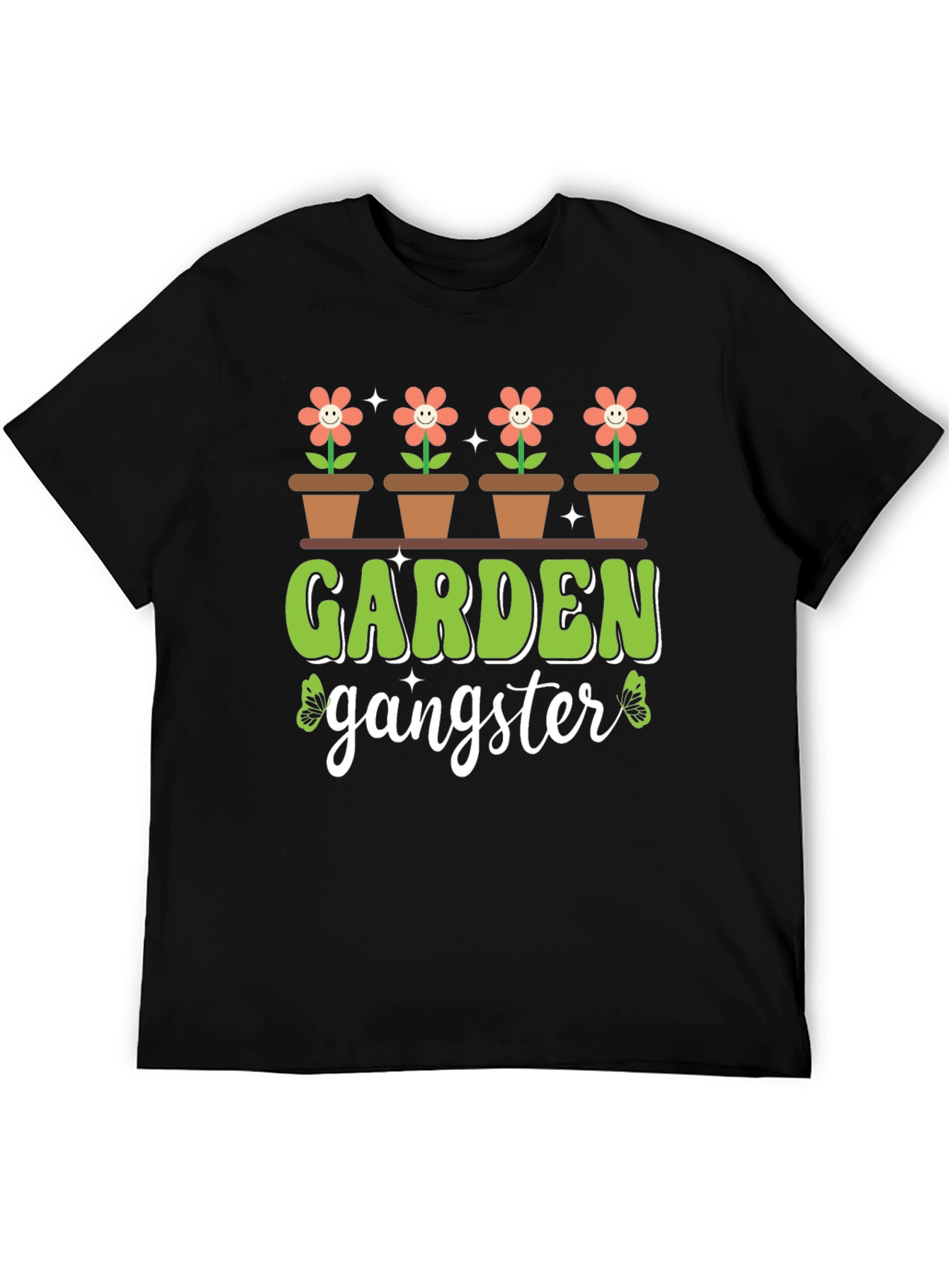 Garden Gangster T-Shirt - Floral Design