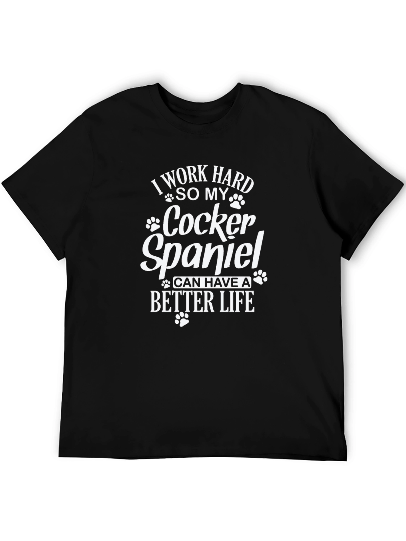 Cocker Spaniel Lover Black T-Shirt