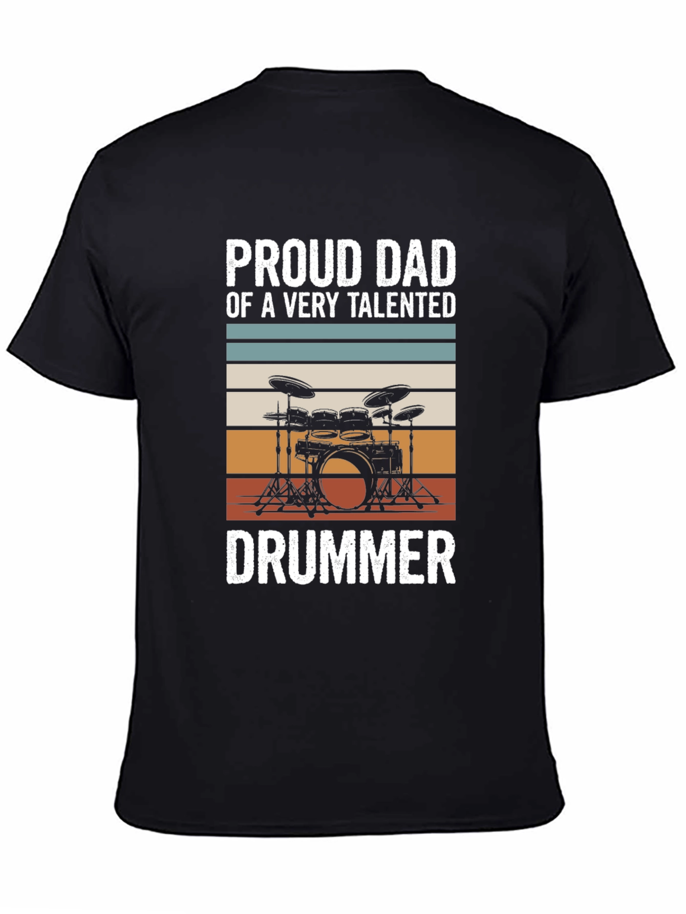 Proud Dad Drummer T-Shirt - Musical Parent Tee