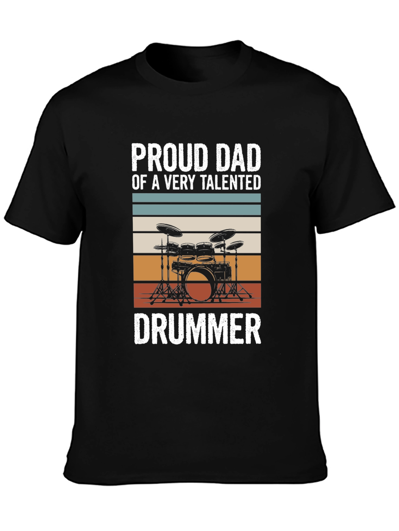 Proud Dad Drummer T-Shirt - Musical Parent Tee