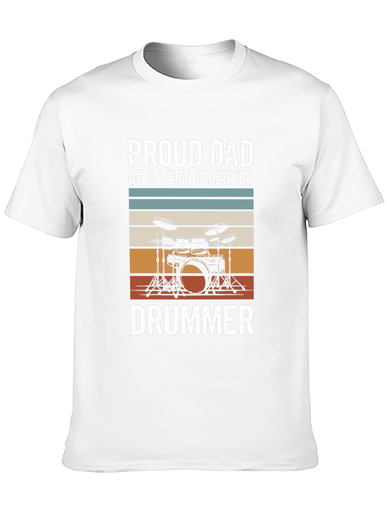 Proud Dad Drummer T-Shirt - Musical Parent Tee