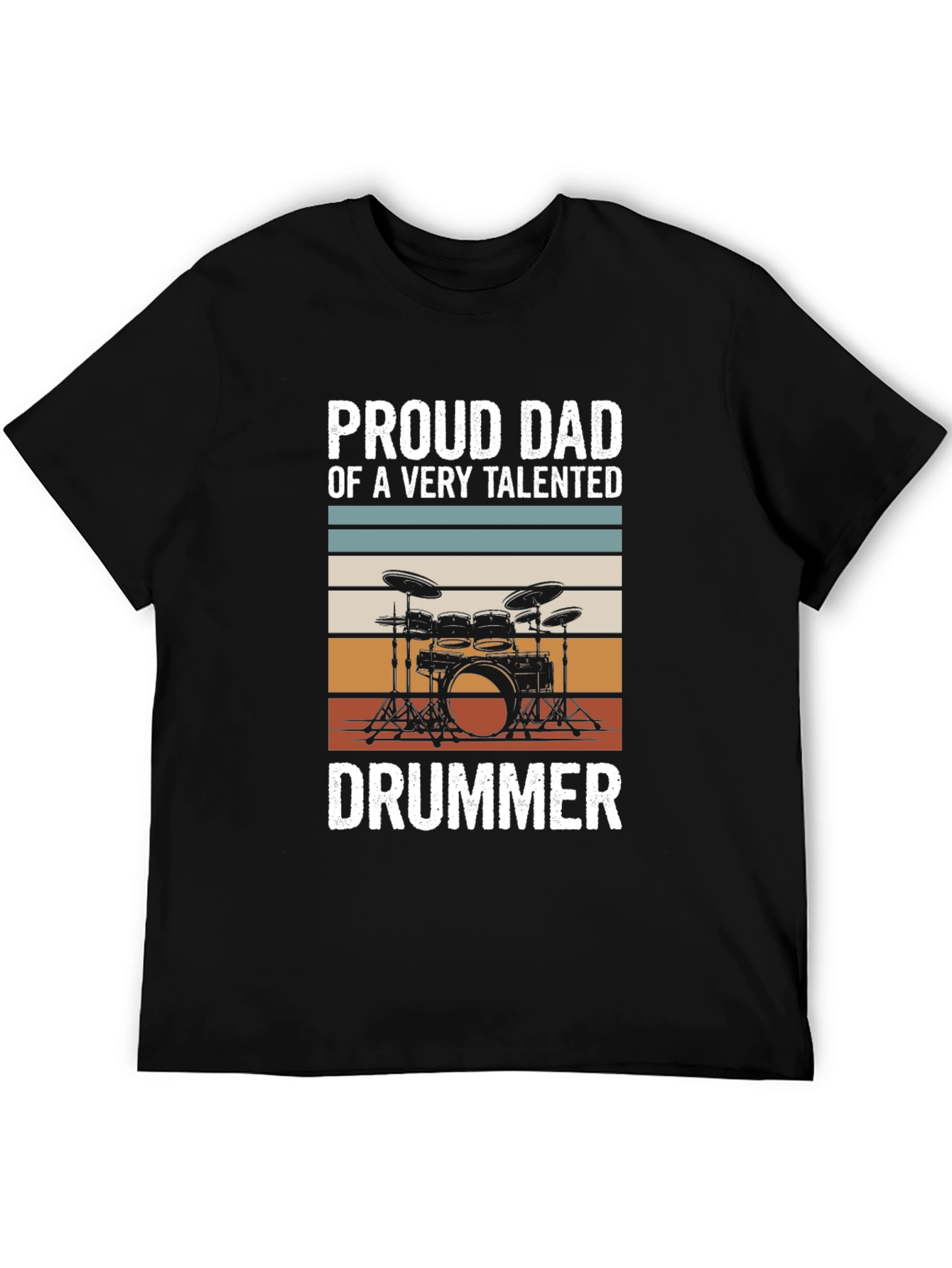 Proud Dad Drummer T-Shirt - Musical Parent Tee