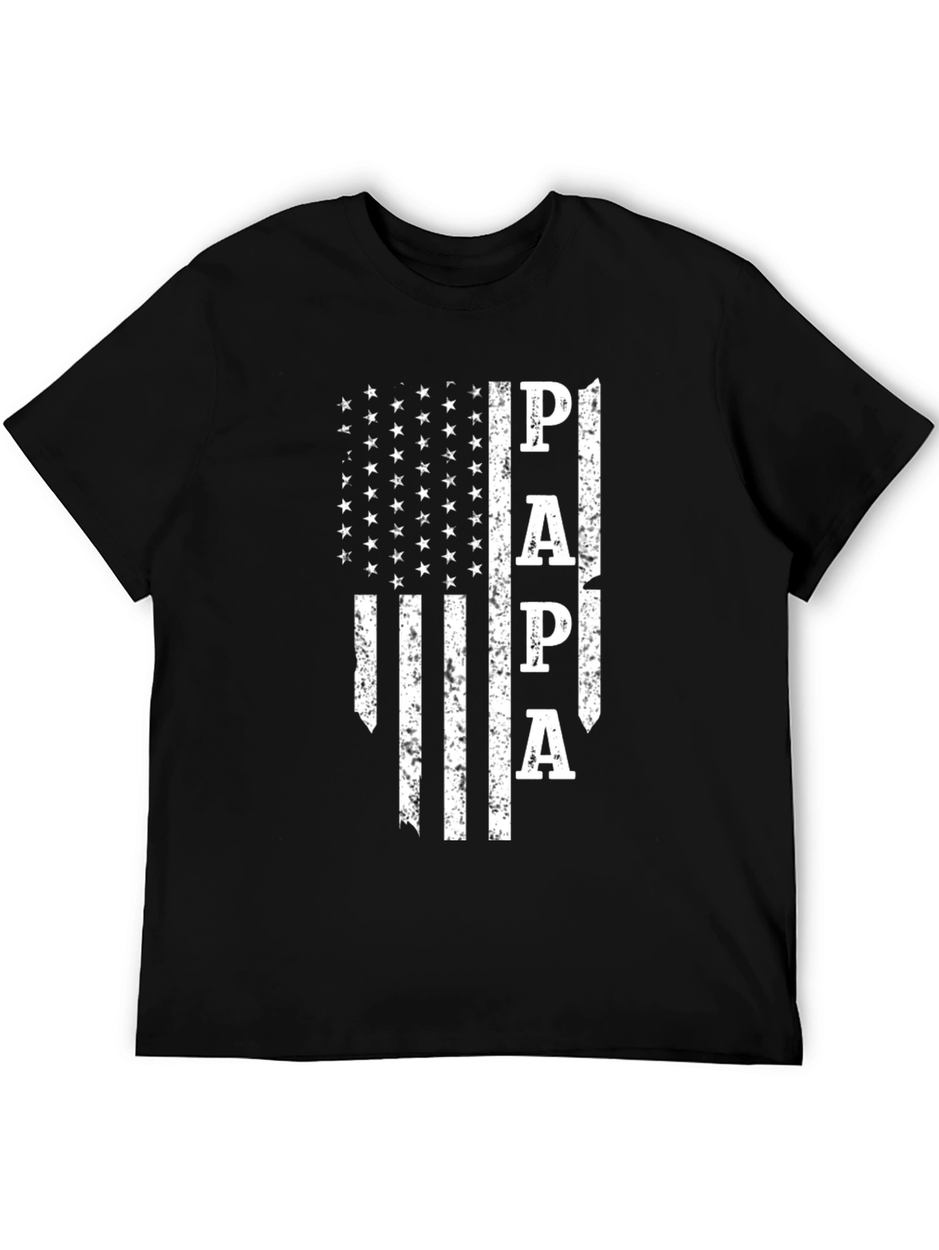 Patriotic PAPA American Flag T-Shirt