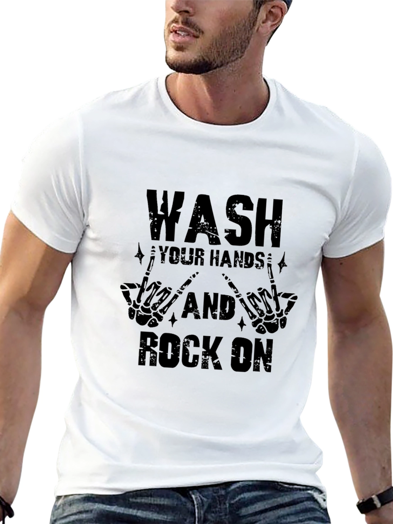 Wash Your Hands and Rock On Graphic Tee