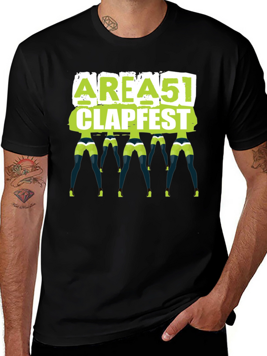 Area 51 Clapfest T-Shirt Funny Alien Rave Tee
