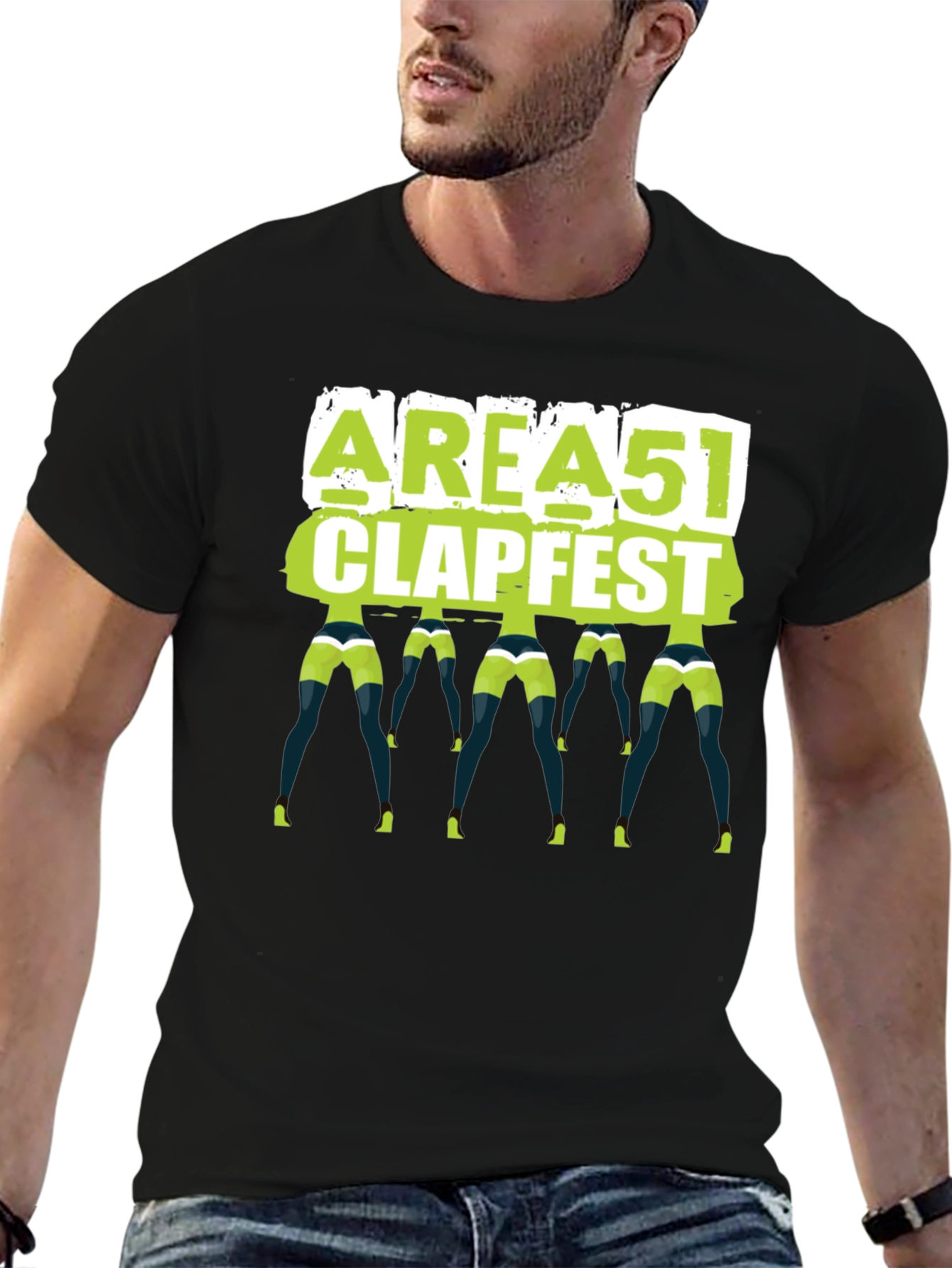 Area 51 Clapfest T-Shirt Funny Alien Rave Tee