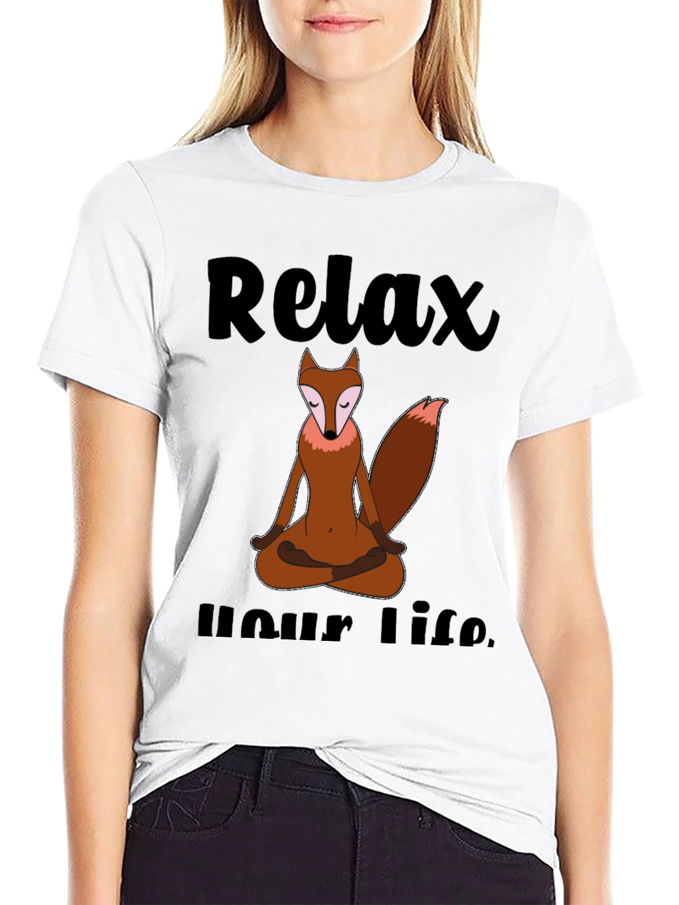Relax Your Life Meditation Fox T-Shirt