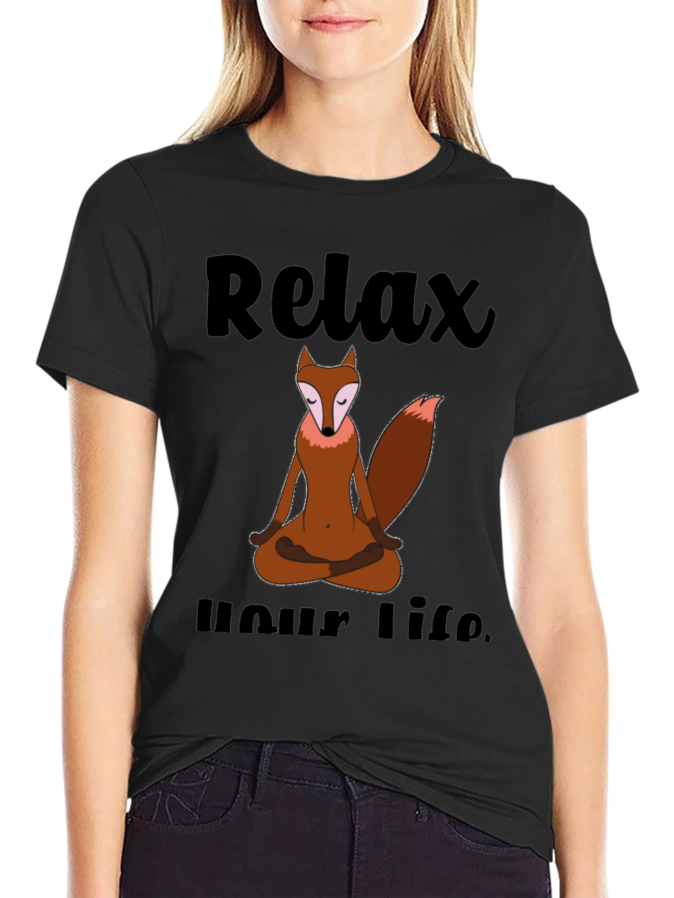 Relax Your Life Meditation Fox T-Shirt