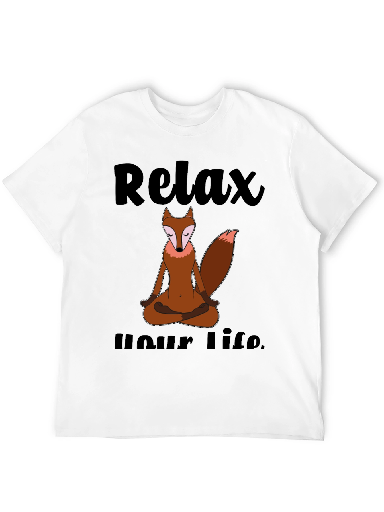 Relax Your Life Meditation Fox T-Shirt
