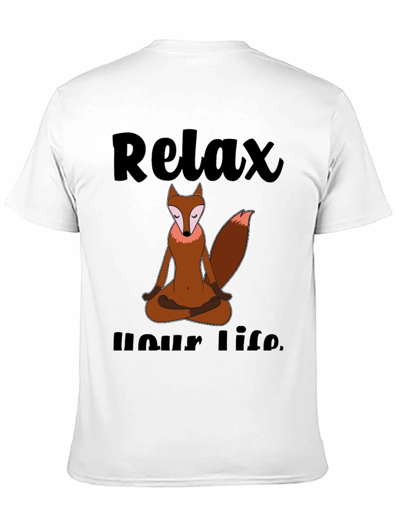 Relax Your Life Meditation Fox T-Shirt