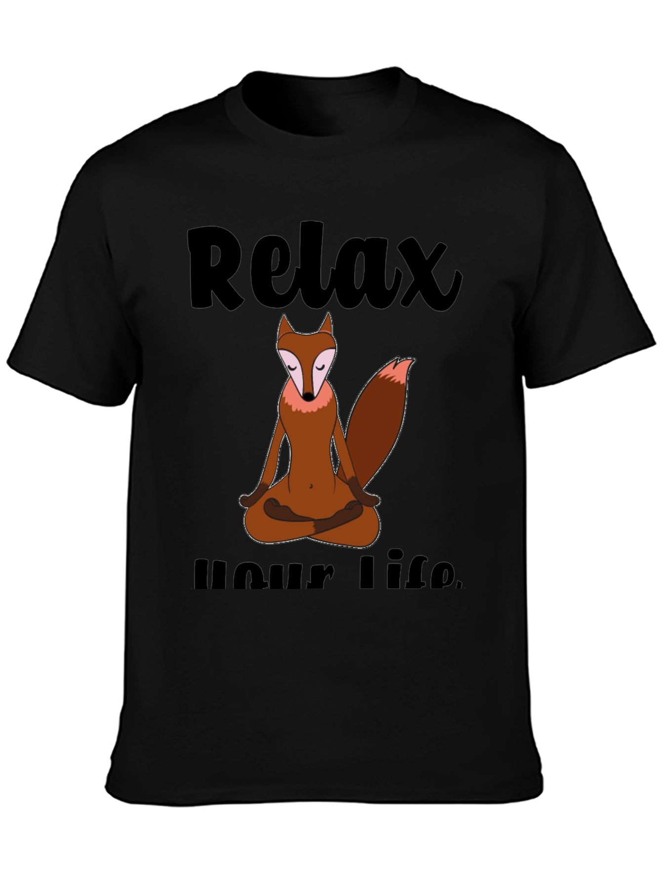 Relax Your Life Meditation Fox T-Shirt