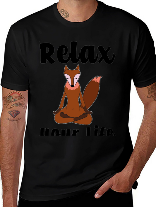 Relax Your Life Meditation Fox T-Shirt