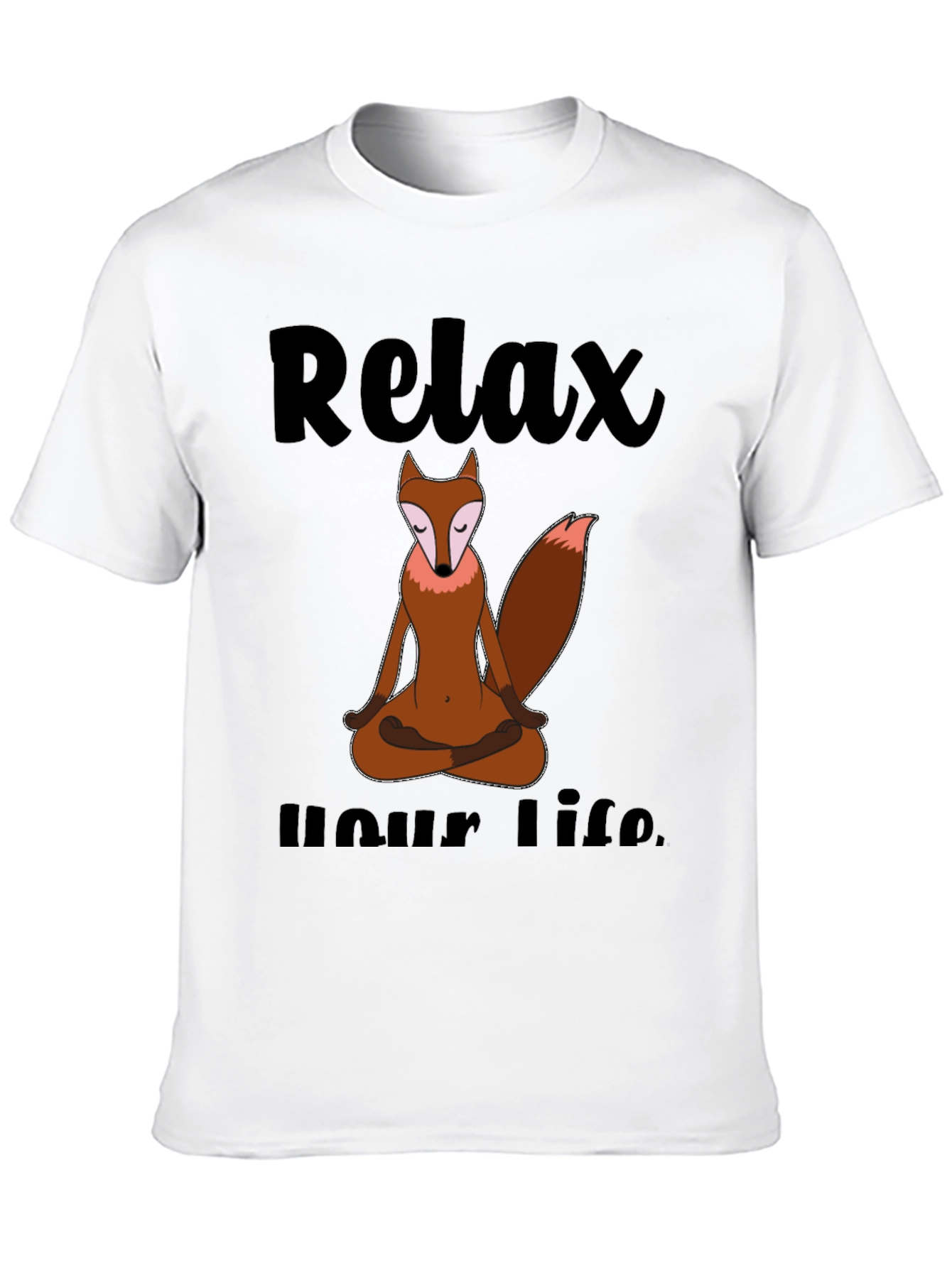 Relax Your Life Meditation Fox T-Shirt