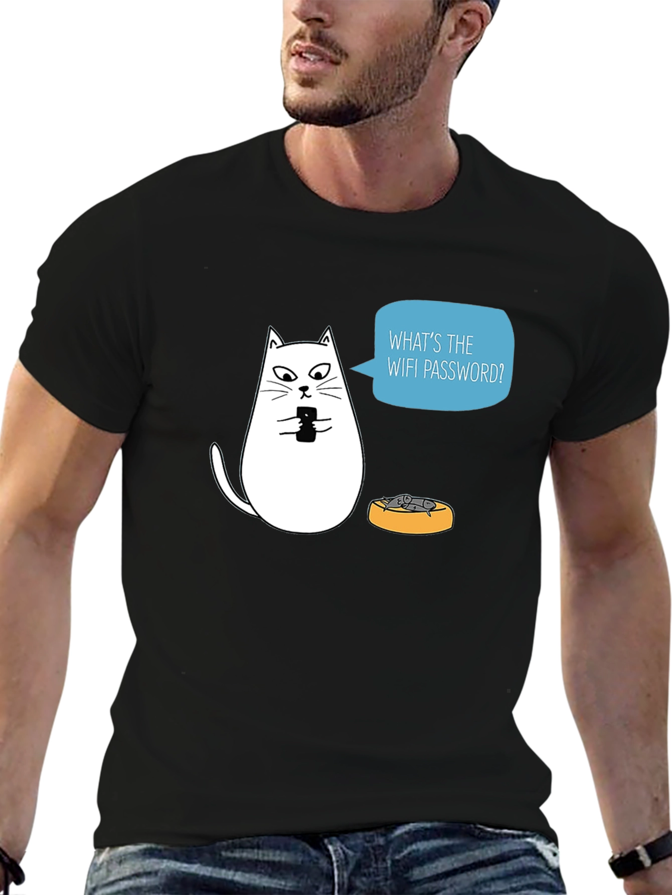 Funny Cat WiFi Password T-Shirt