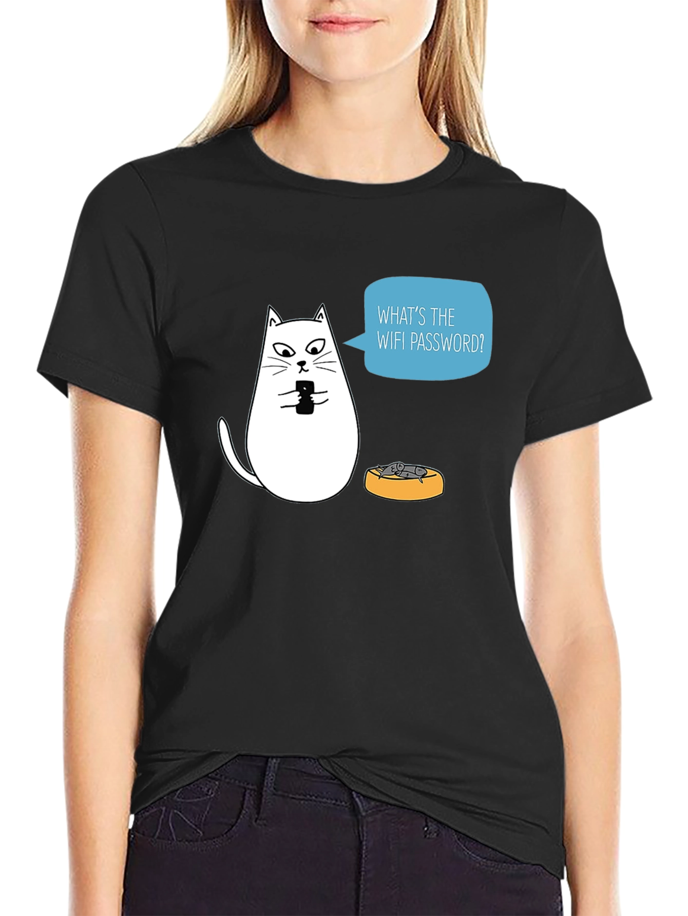 Funny Cat WiFi Password T-Shirt