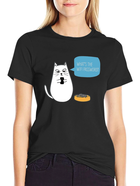 Funny Cat WiFi Password T-Shirt