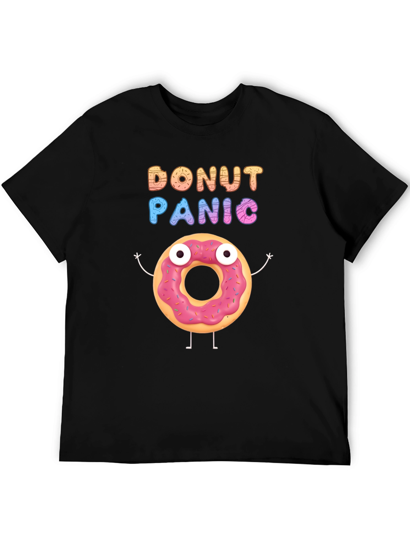 Donut Panic Graphic Tee - Funny Food T-Shirt