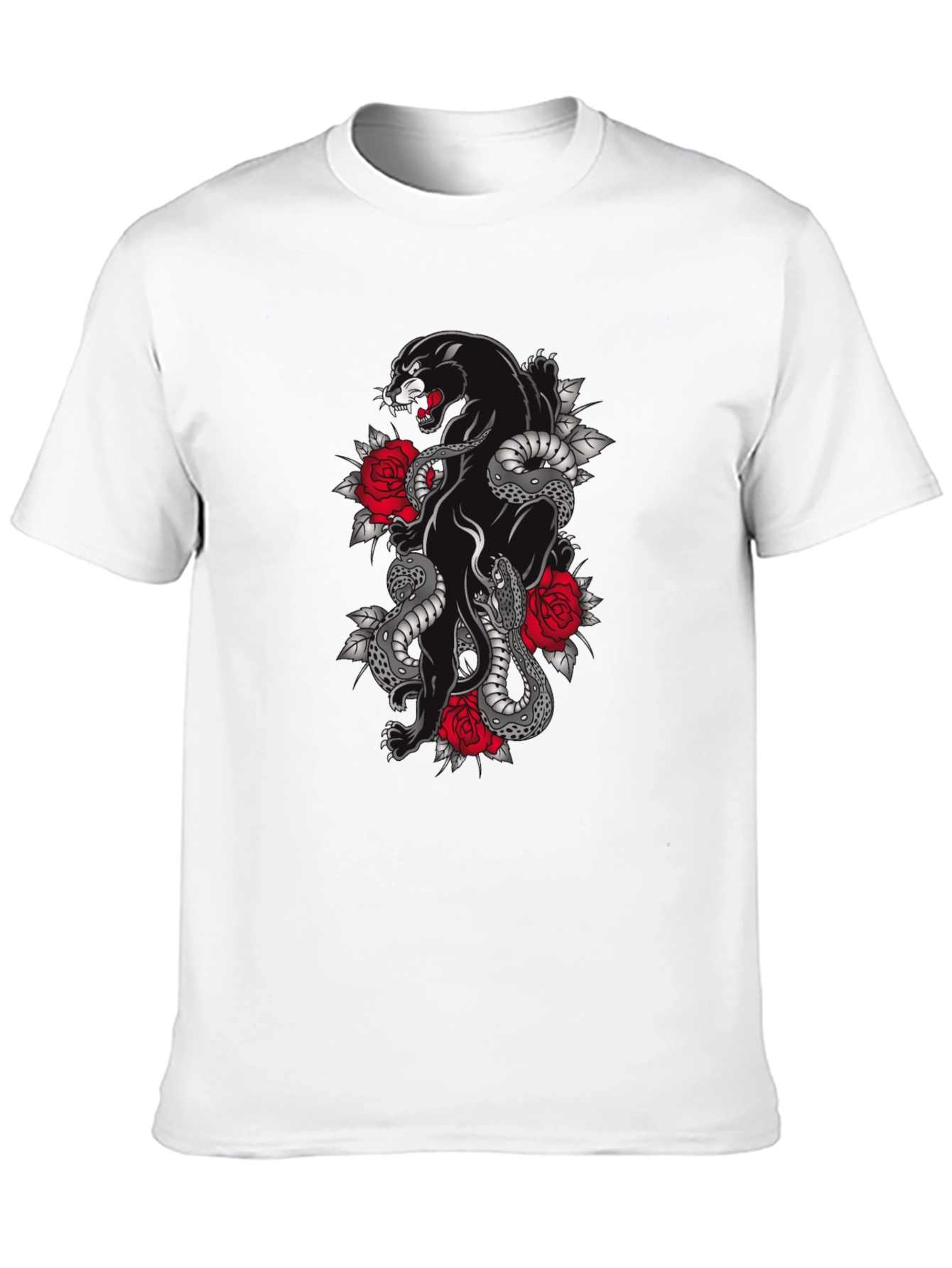 Panther & Snake Graphic T-Shirt