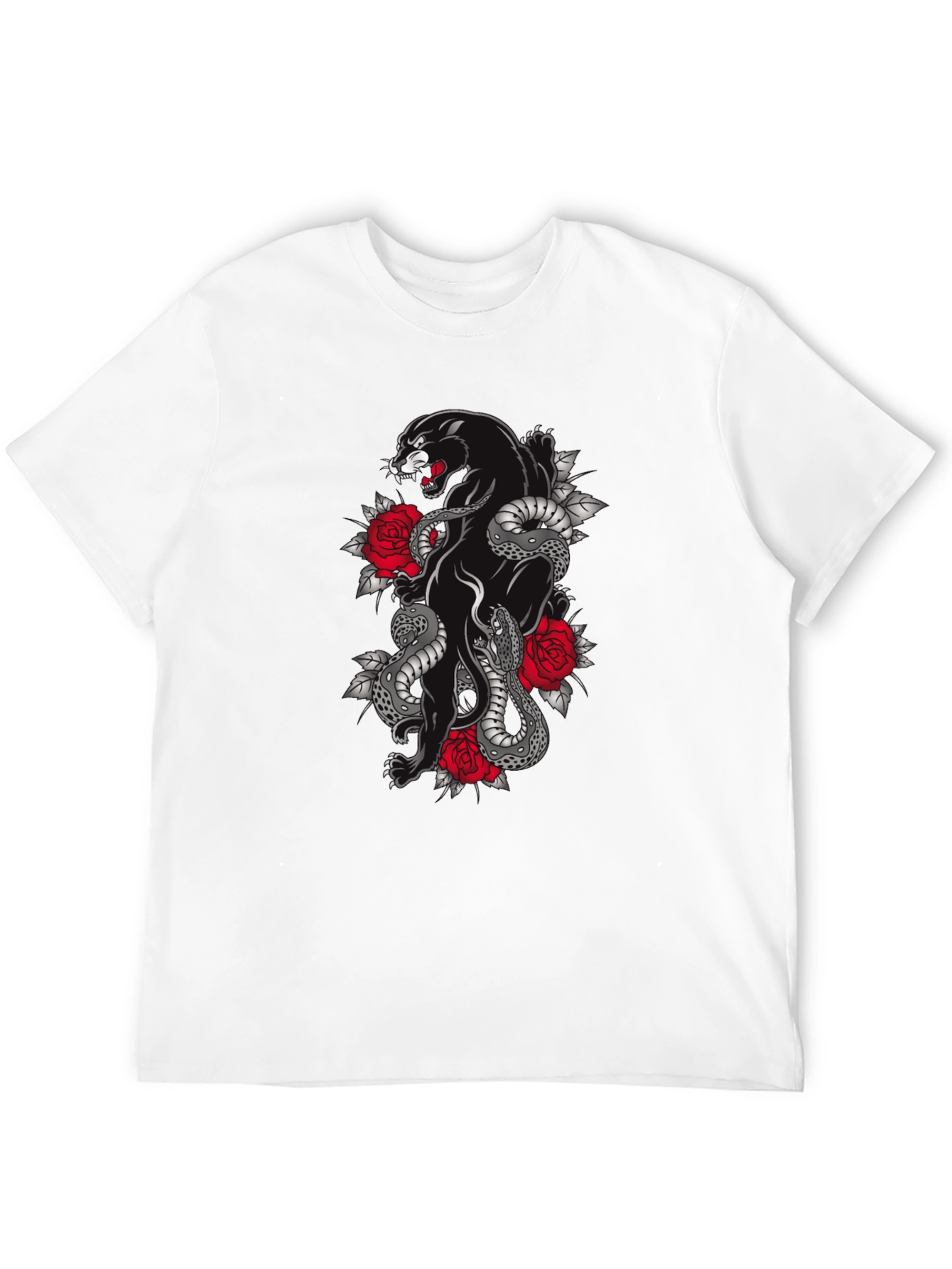Panther & Snake Graphic T-Shirt