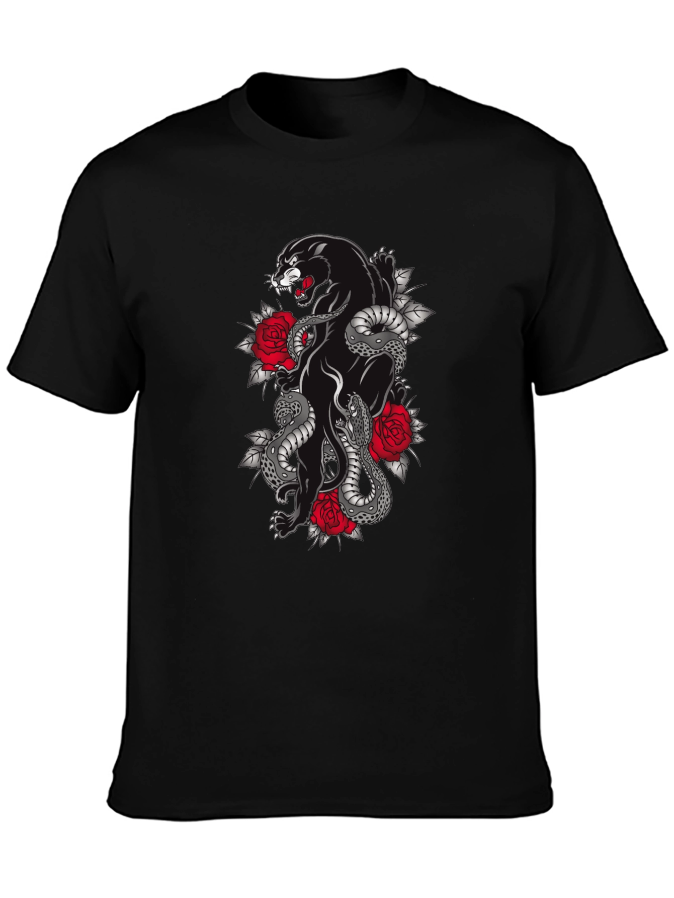 Panther & Snake Graphic T-Shirt