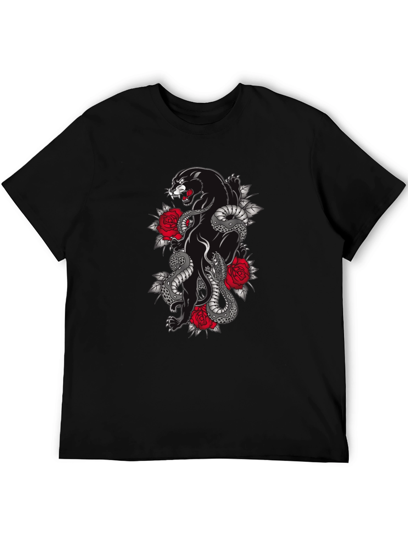 Panther & Snake Graphic T-Shirt