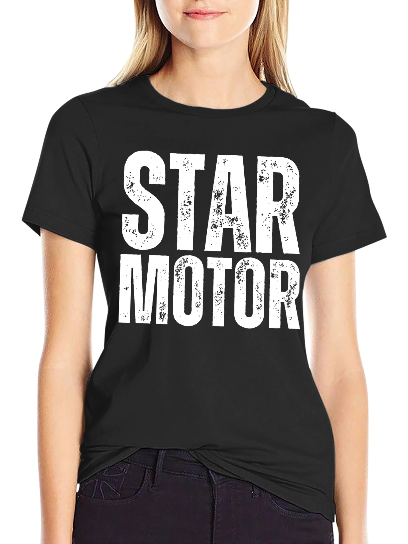 Star Motor Graphic T-Shirt - Stylish Black Tee