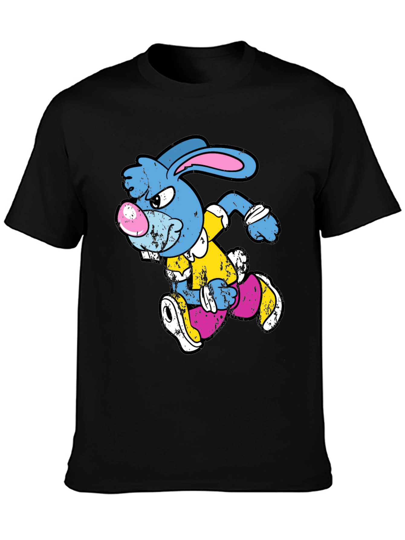 Running Rabbit Graphic T-Shirt - Black Cotton Tee