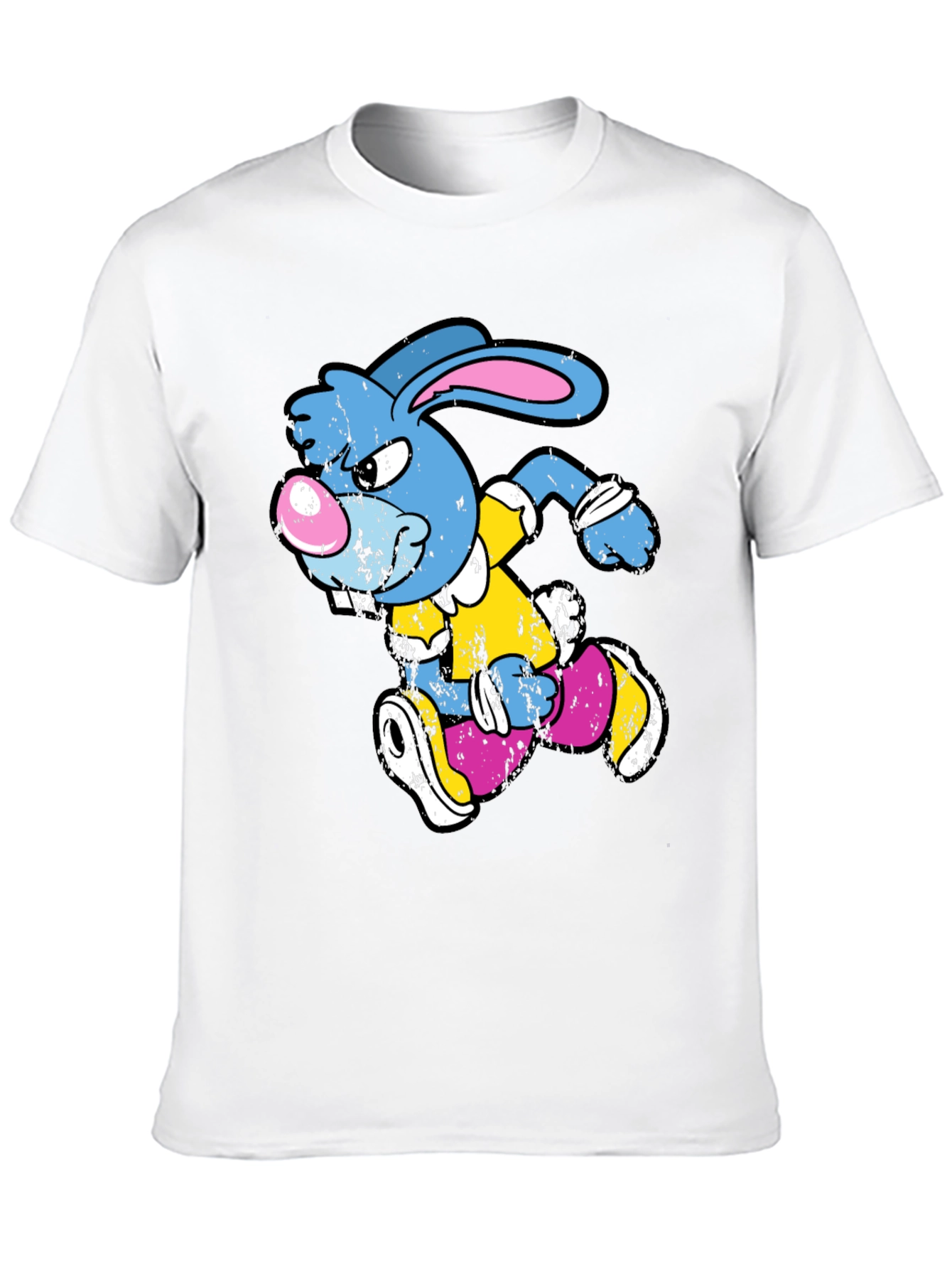 Running Rabbit Graphic T-Shirt - Black Cotton Tee