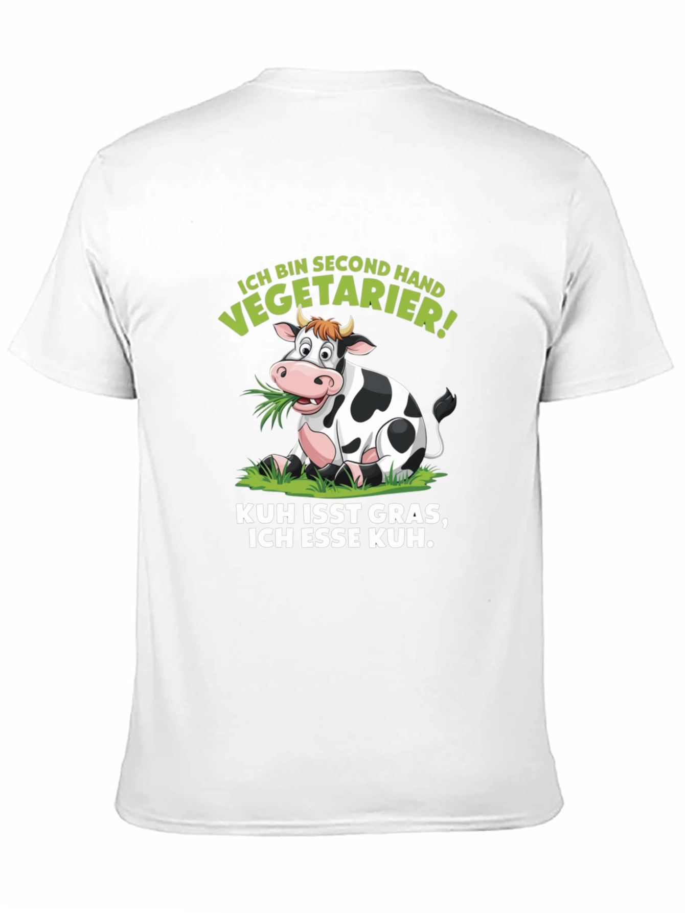 Second-Hand Vegetarian T-Shirt - Cow Design