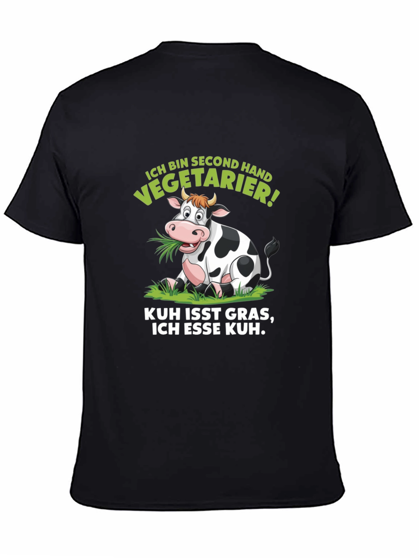 Second-Hand Vegetarian T-Shirt - Cow Design