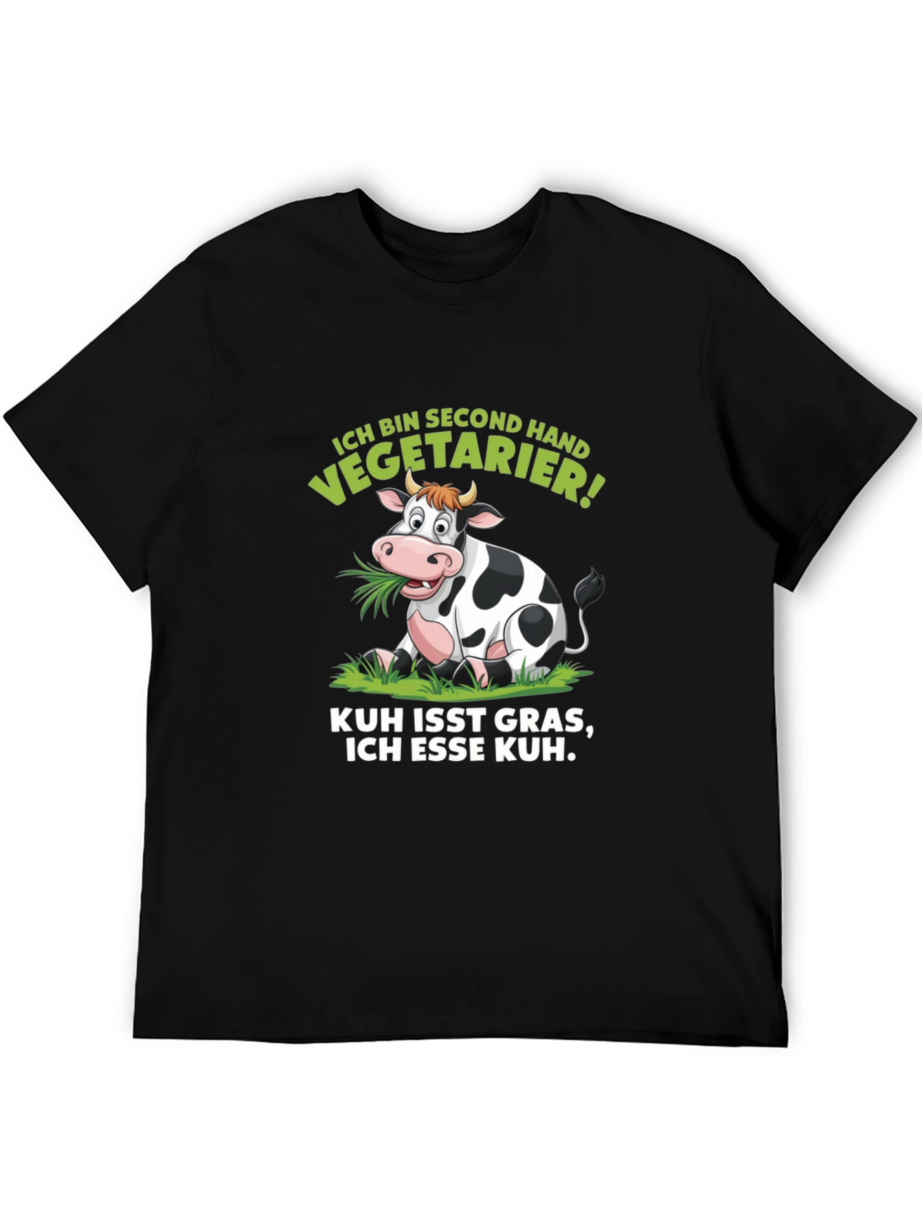 Second-Hand Vegetarian T-Shirt - Cow Design
