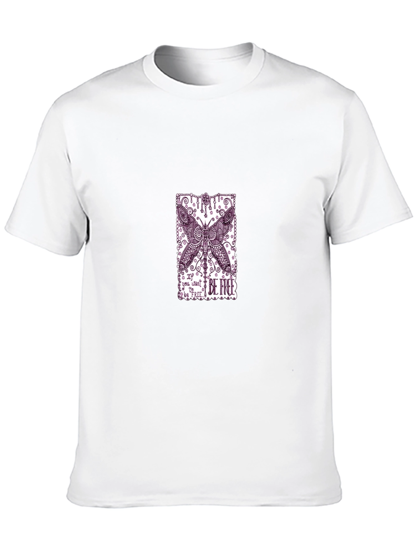 Butterfly Graphic Black Tee - Be Free