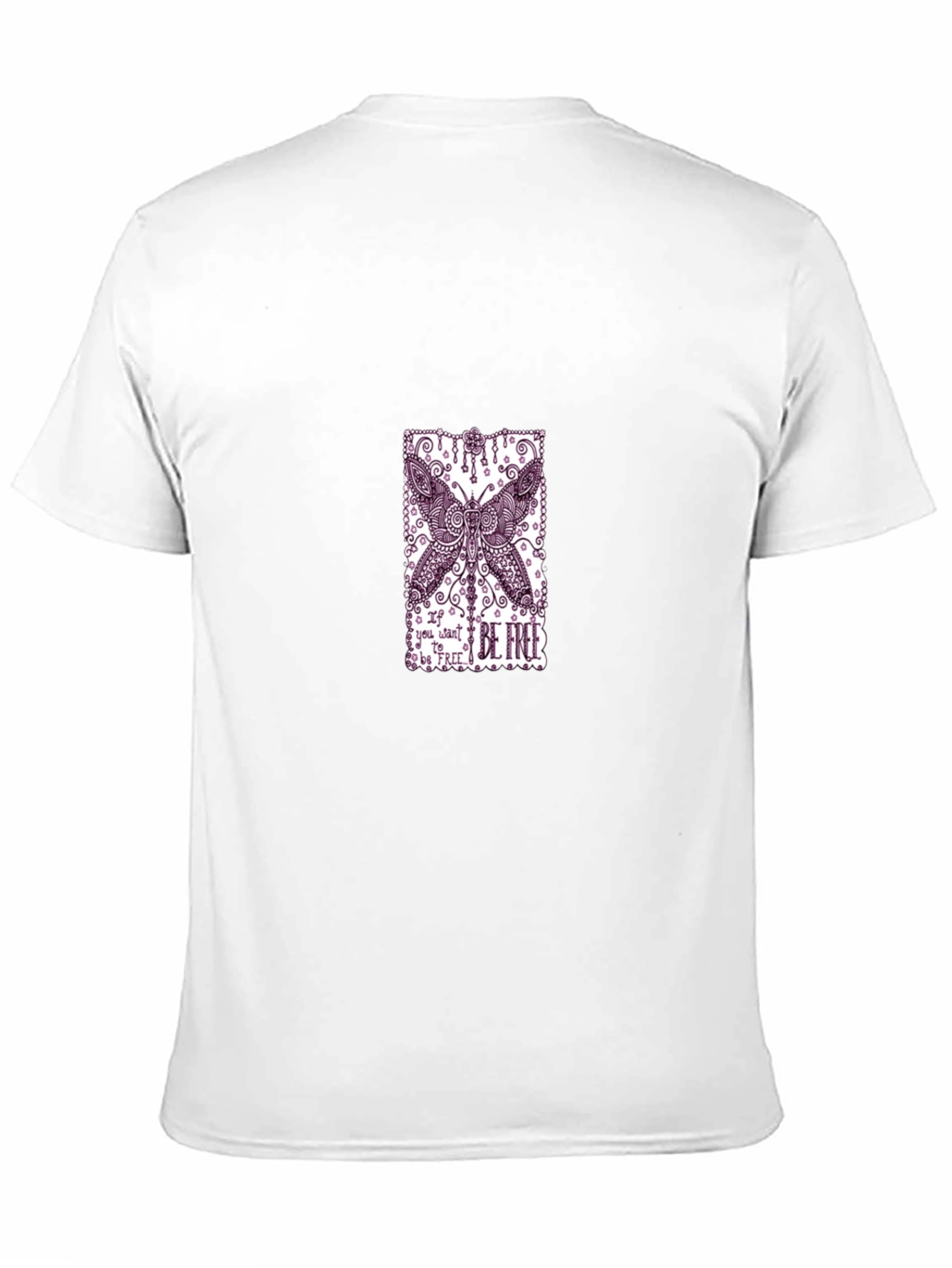 Butterfly Graphic Black Tee - Be Free