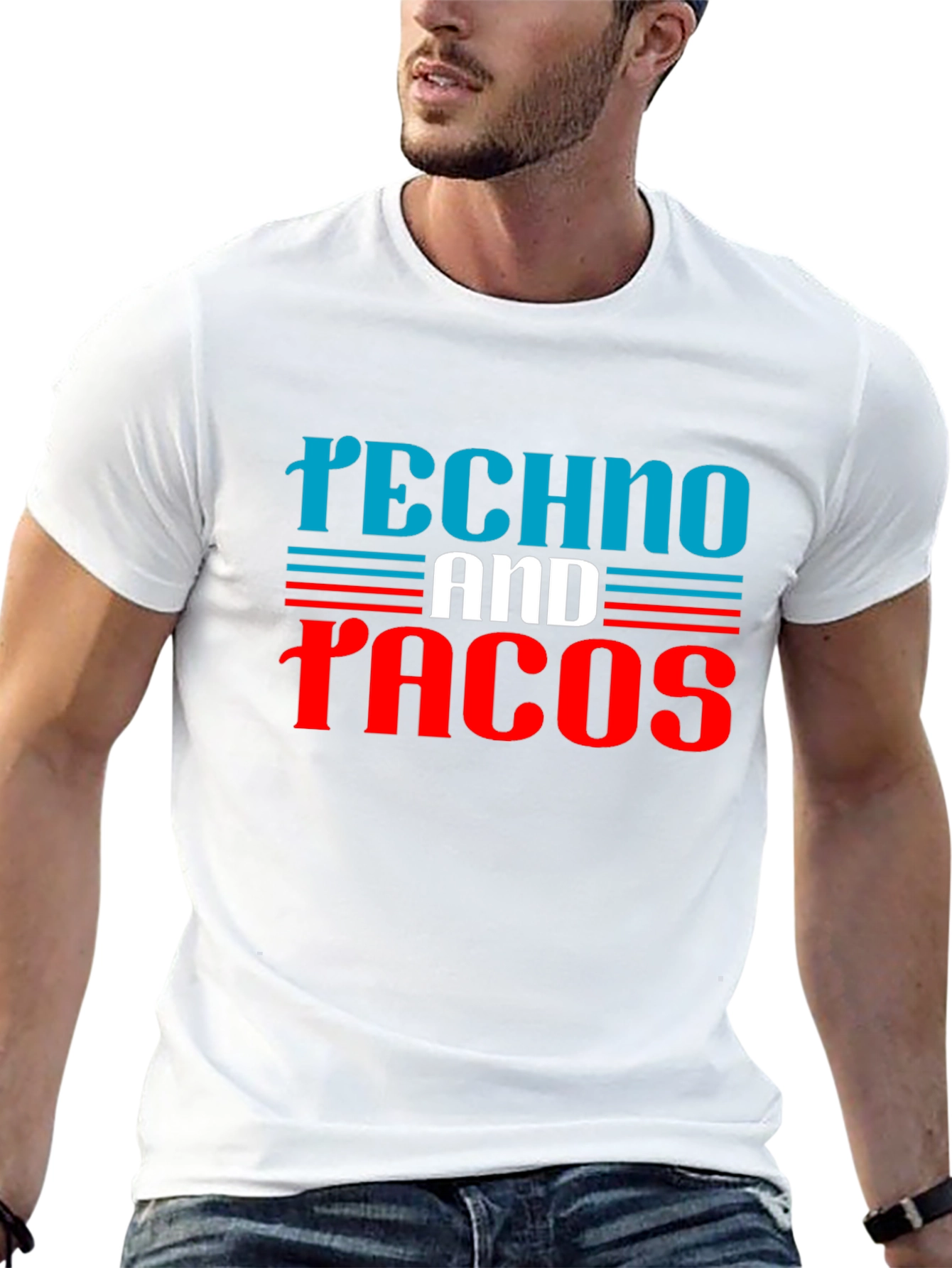 Techno and Tacos Graphic Tee - Black