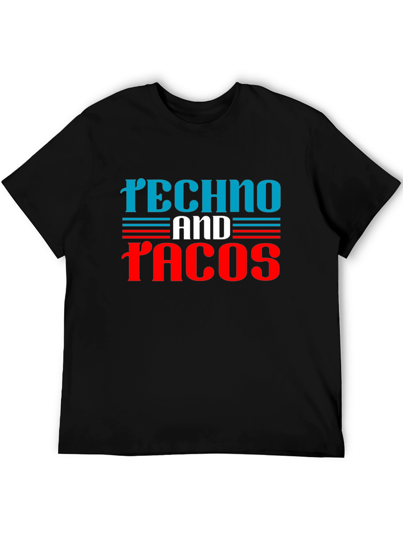 Techno and Tacos Graphic Tee - Black