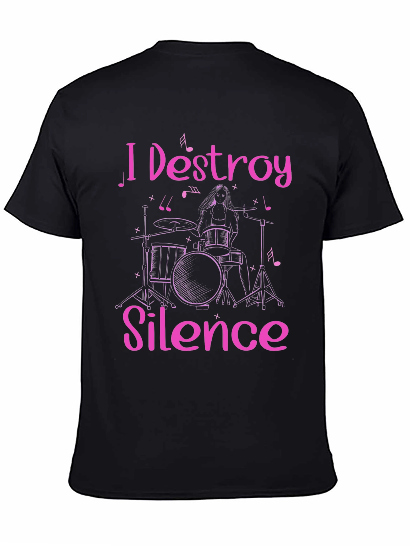 I Destroy Silence Drummer Graphic Tee