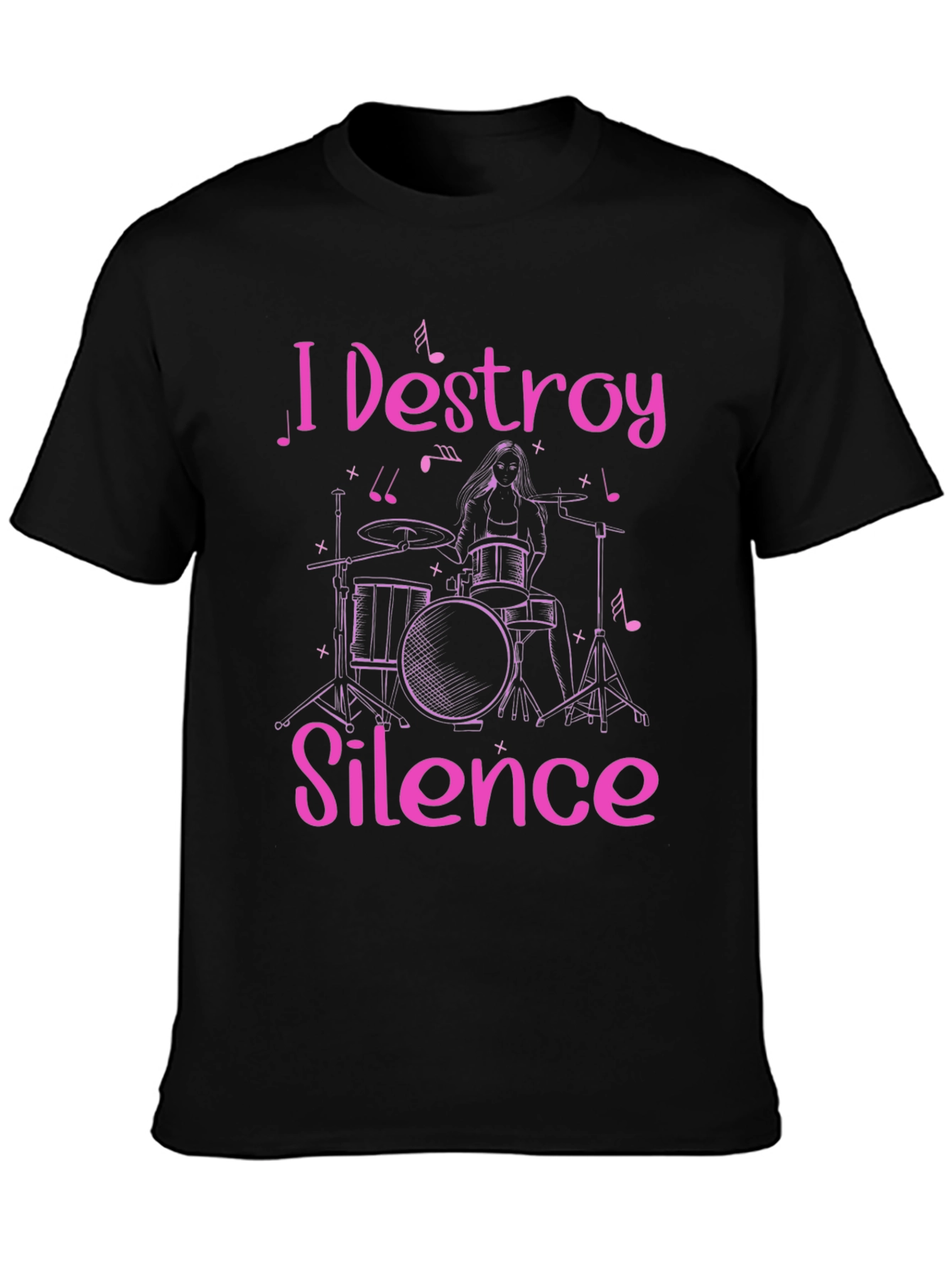 I Destroy Silence Drummer Graphic Tee