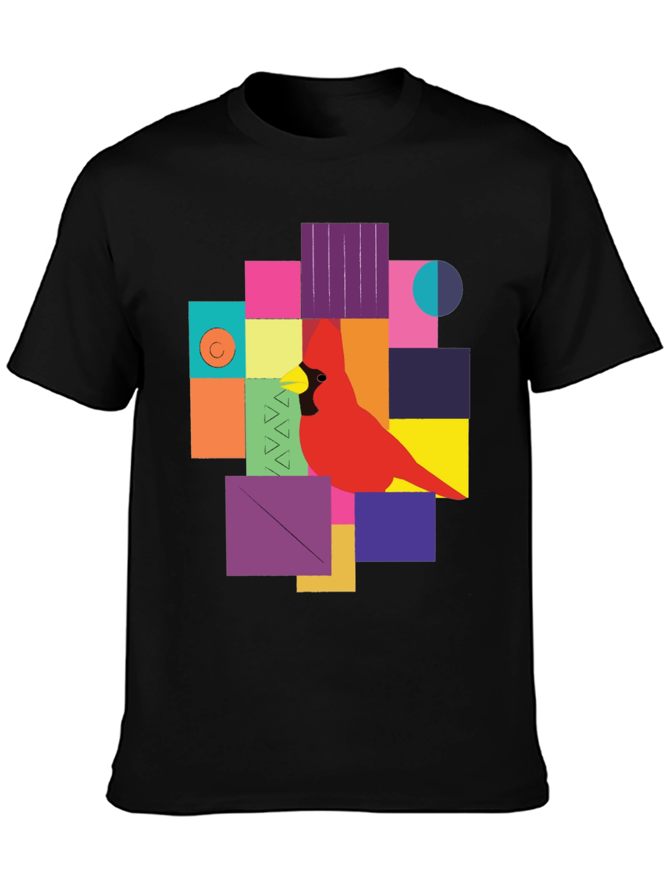 Geometric Bird Graphic Tee - Modern Art T-Shirt