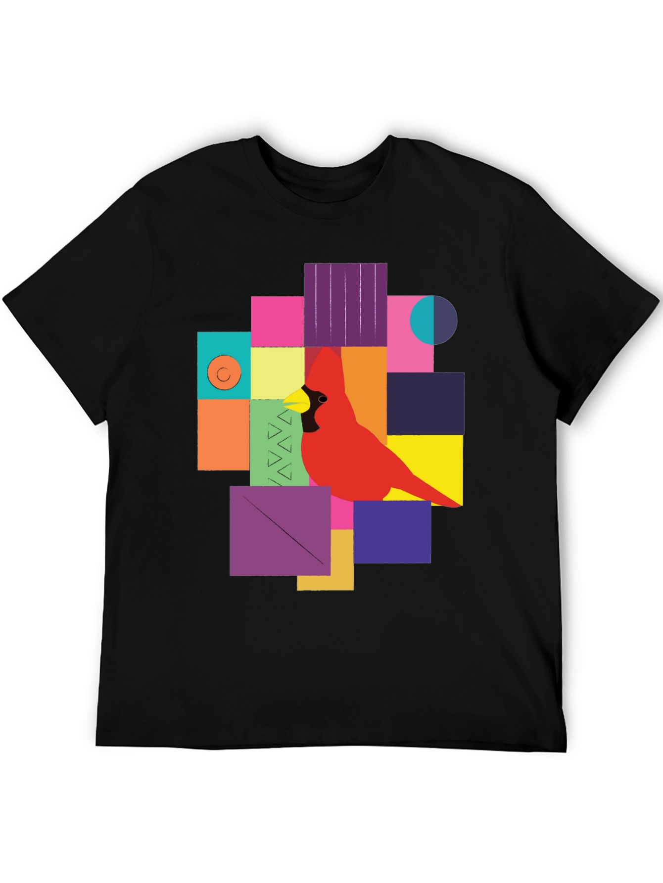 Geometric Bird Graphic Tee - Modern Art T-Shirt