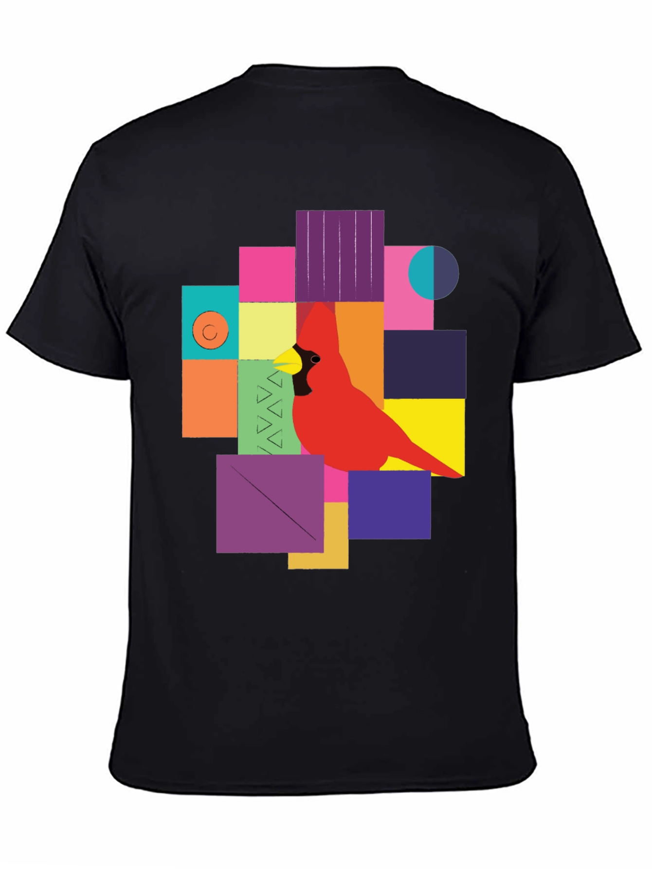 Geometric Bird Graphic Tee - Modern Art T-Shirt