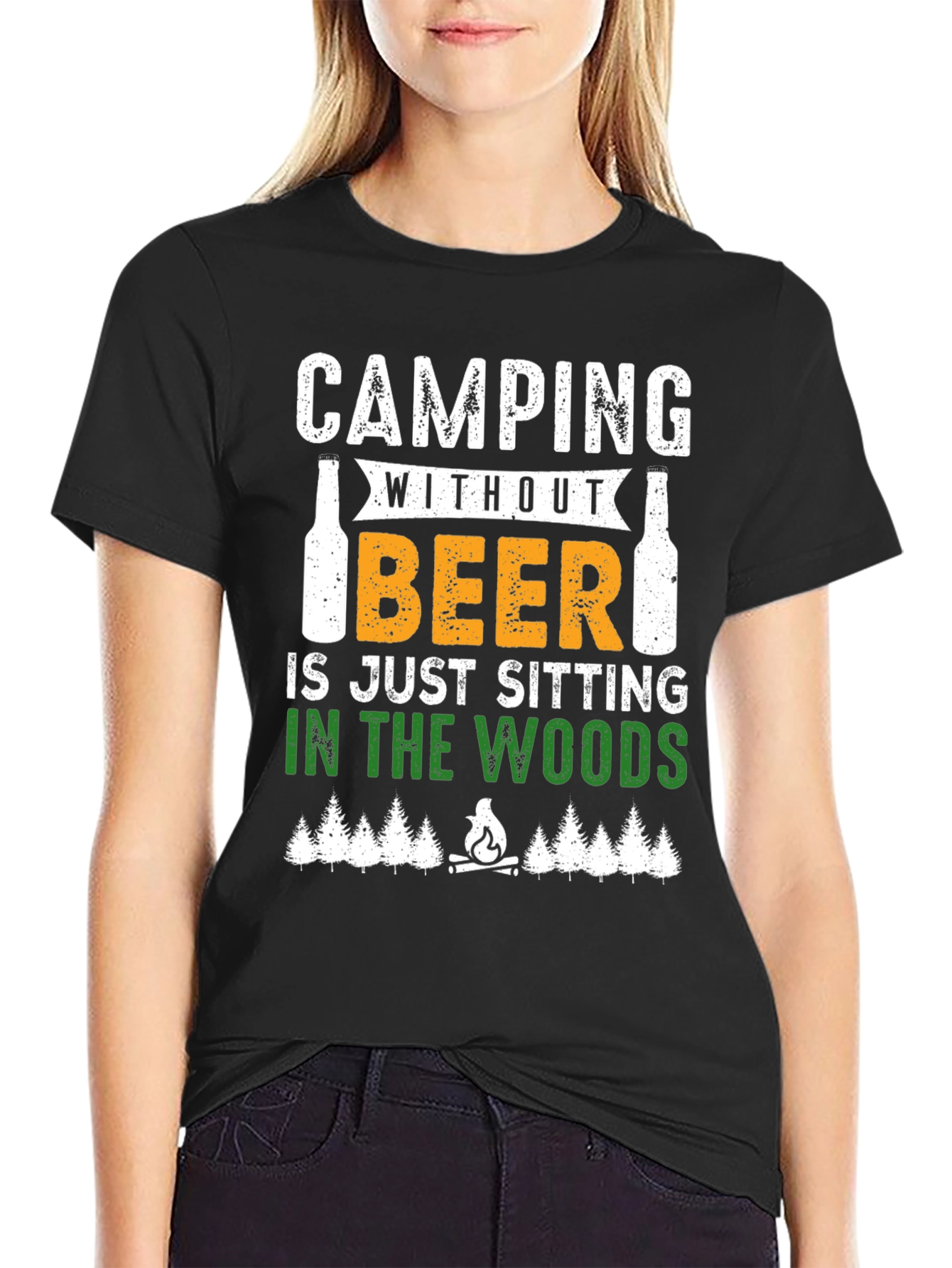 Camping Without Beer Graphic T-Shirt